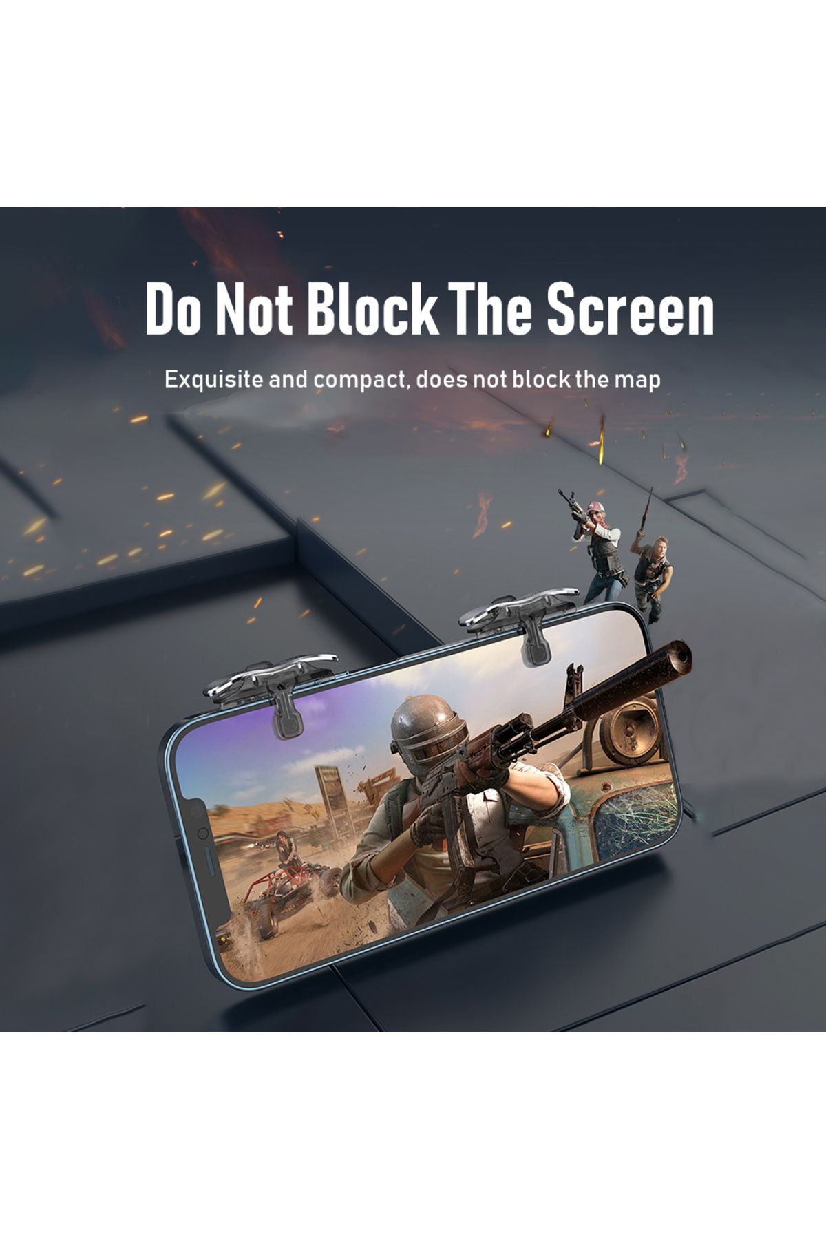 ALLOYSEED-مشغل ألعاب X8 Mobile لألعاب PUBG للهاتف، مشغل ألعاب حساس بـ 6 أصابع لإطلاق النار على الهاتف ... 3
