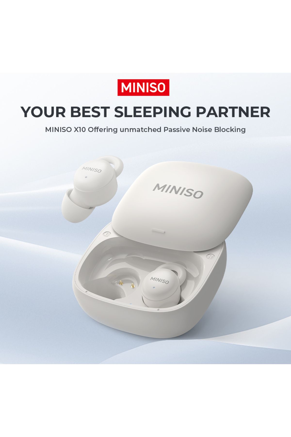Miniso-MINISO X10 Wireless Bluetooth 5.4 Earphones Sleep Wireless Headphones With Mic Touch Control Nois... 2