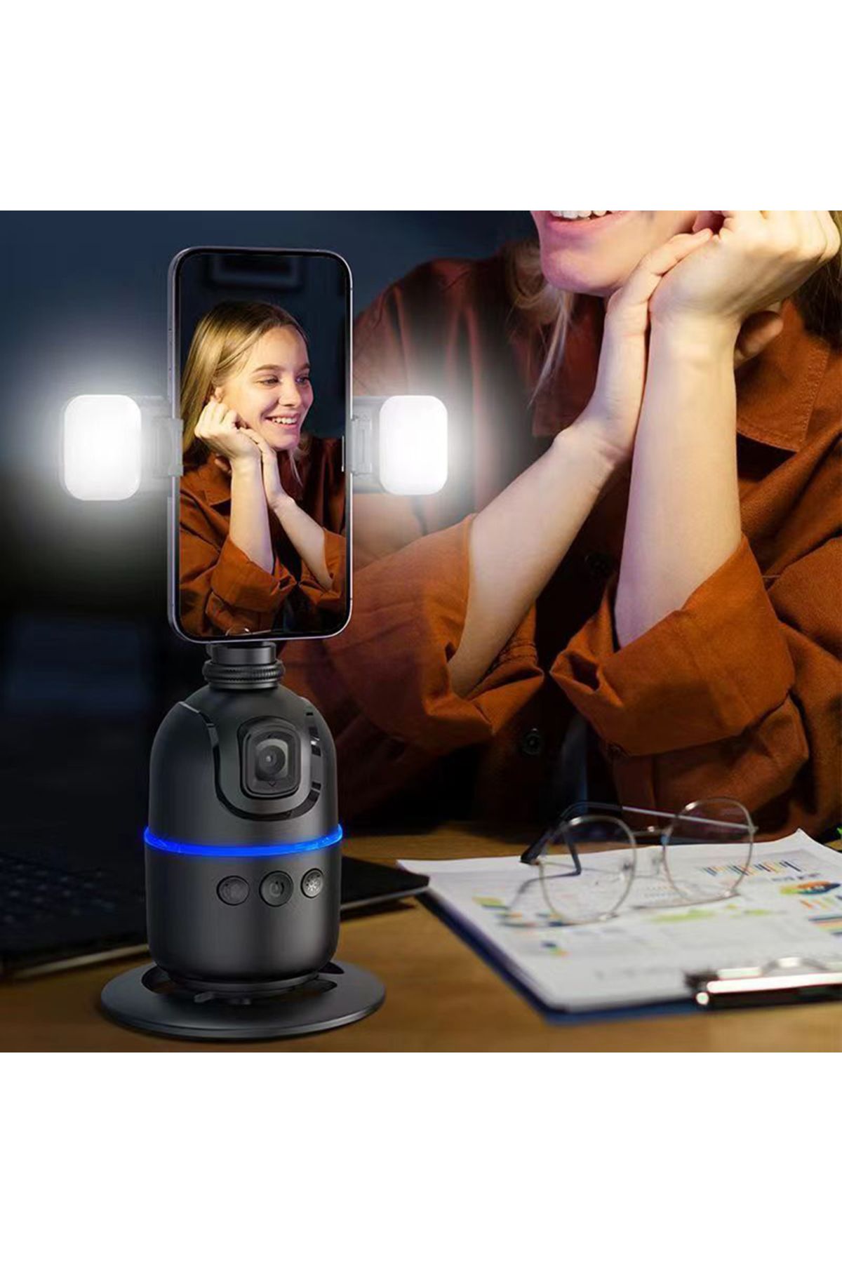 Choice-Auto Face Tracking Tripod 360° Rotation Phone Camera Mount No App Follow Up Pan Tilt with Remote ... 4