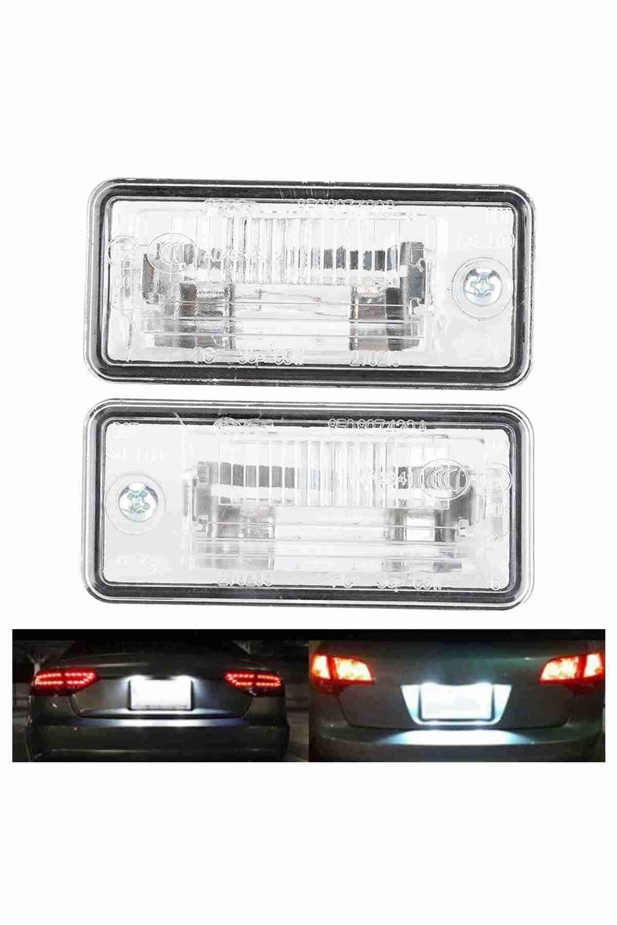 Choice-Pair of License Plate Light 8E0807430A 8E0807430B Fit for A3 A4 A5 A6 C6 A8 D3 Q7 RS4 4
