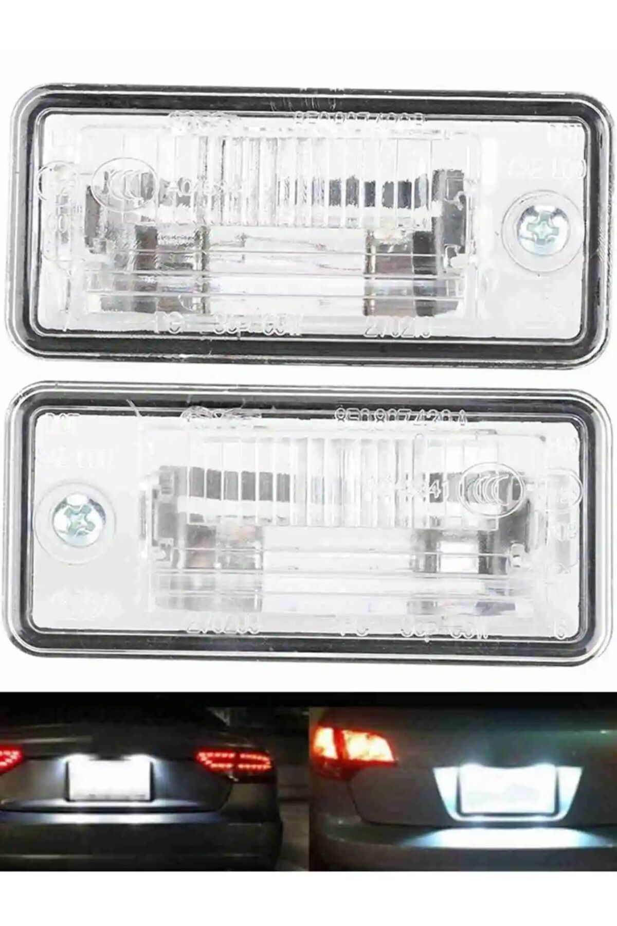 Choice-Pair of License Plate Light 8E0807430A 8E0807430B Fit for A3 A4 A5 A6 C6 A8 D3 Q7 RS4 8