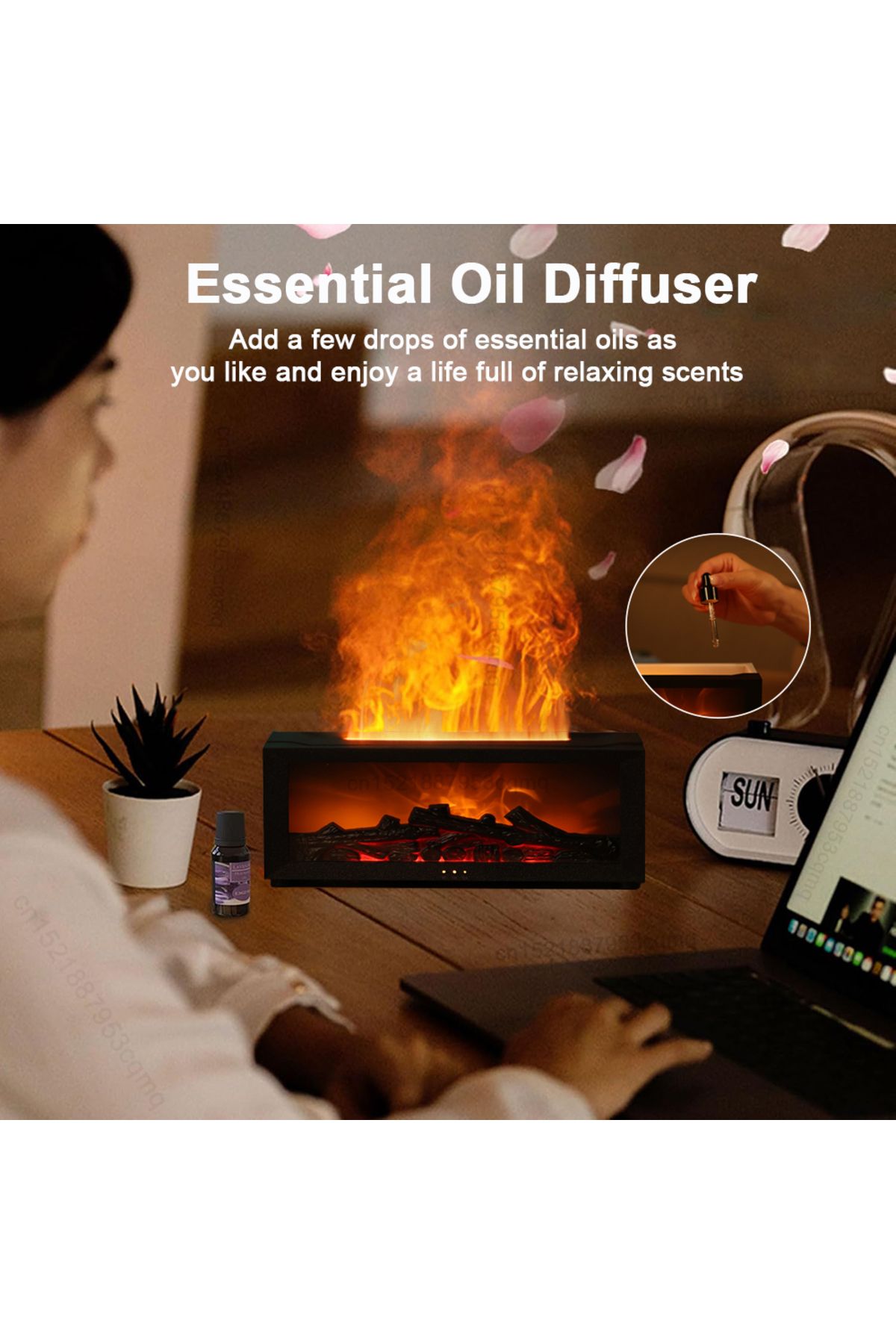 Choice-Fragrance Diffuser Fireplace Flame Essential Oil Diffuser Automatic Aroma Humidifier Aromatherapy... 7