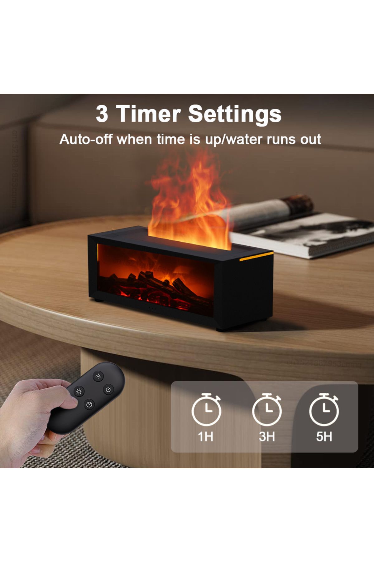 Choice-Fragrance Diffuser Fireplace Flame Essential Oil Diffuser Automatic Aroma Humidifier Aromatherapy... 5