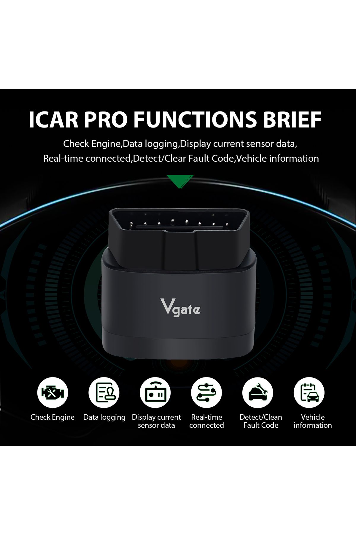 Choice-New Vgate iCar Pro 2S ELM327 Bluetooth 5.3 for Android/IOS/PC OBD2 Car Diagnostic Tool elm 327 Up... 3