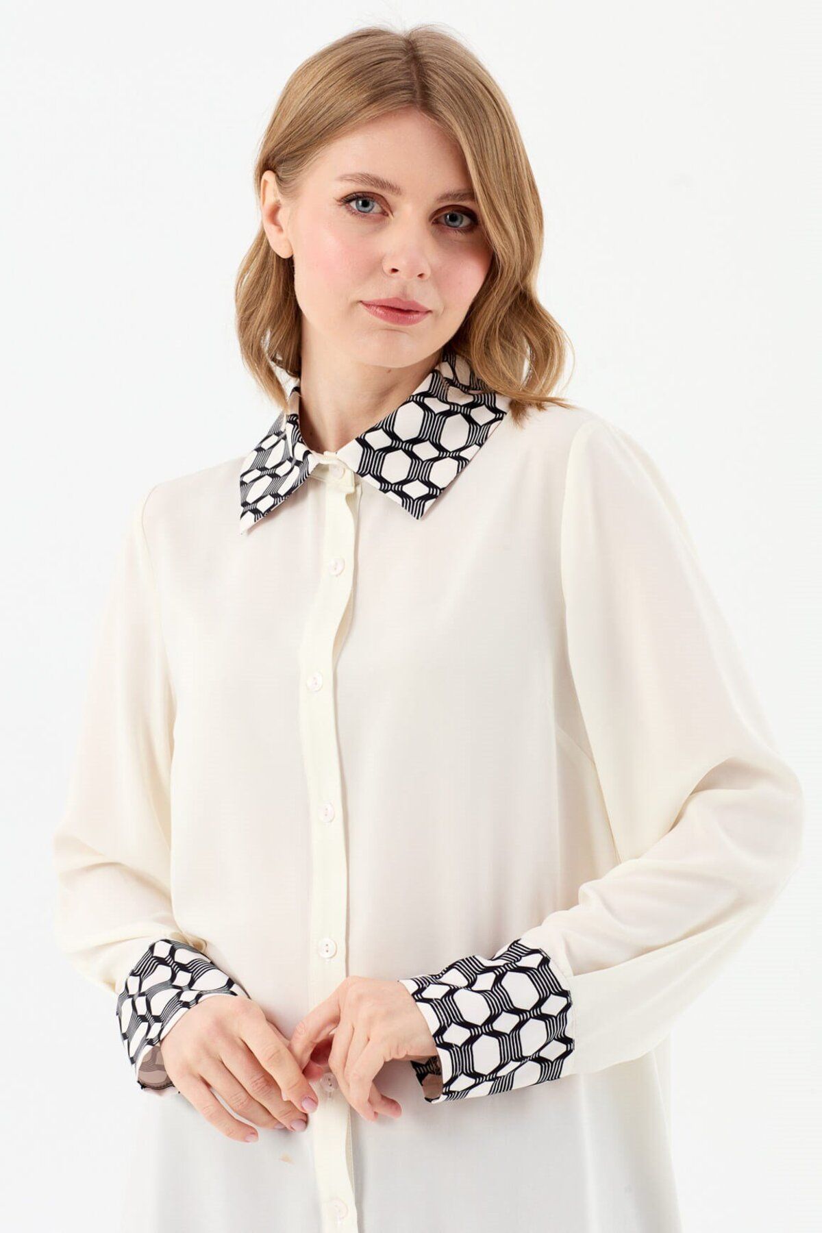 Esswaap-Back Tie Tunic Ecru 3