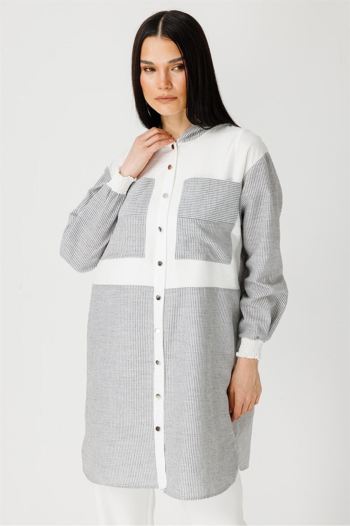 Esswaap-Navy Tunic - Hood Detail and Patch 4