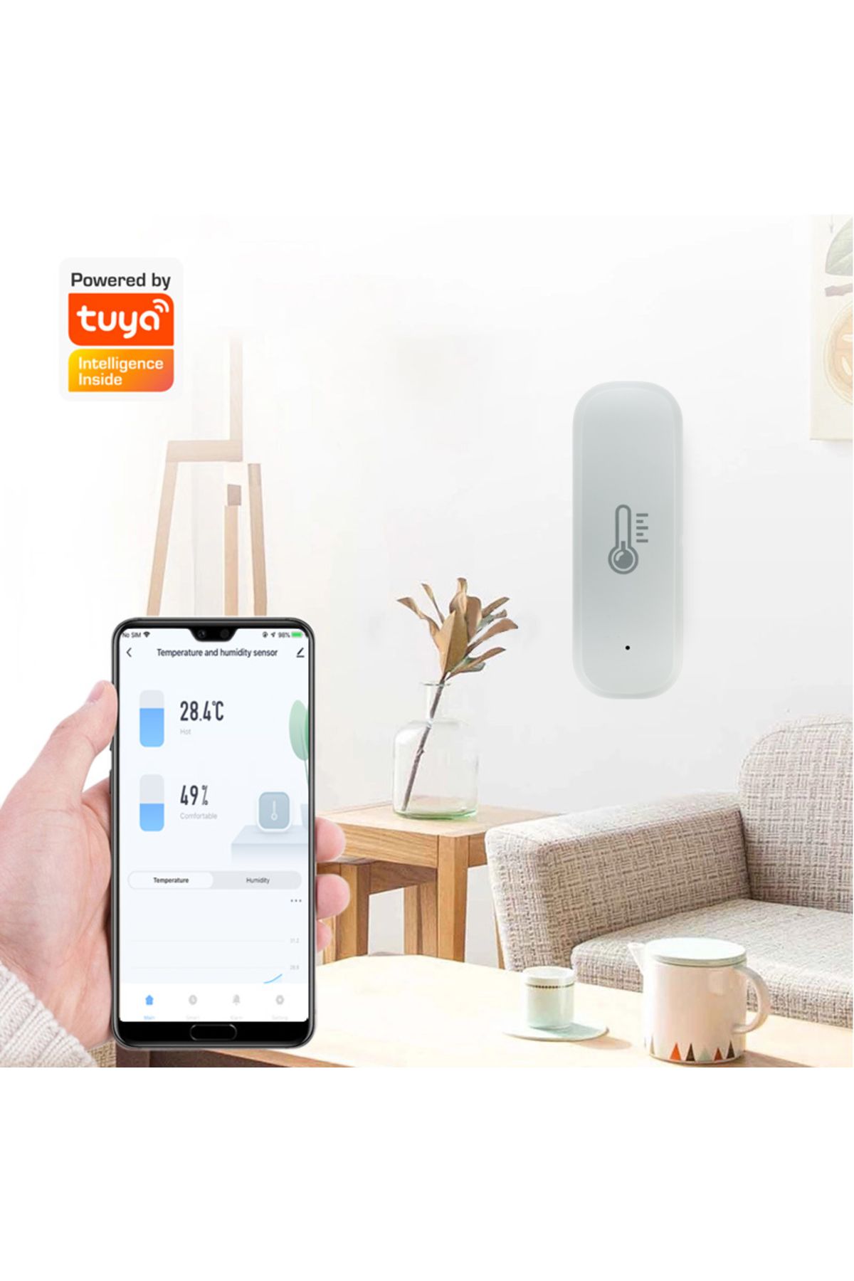 Choice-Tuya WiFi Temperature Humidity Sensor Home Connected Thermometer Compatible With Smart Life Alexa... 3
