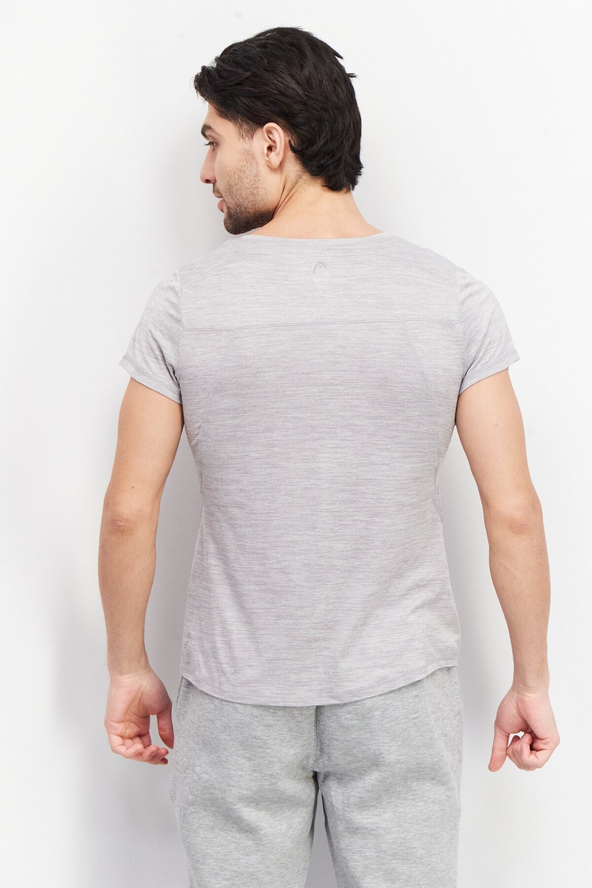 Head-Men Sportswear Fit Short Sleeve Training Heather T-Shirt, Grey 2