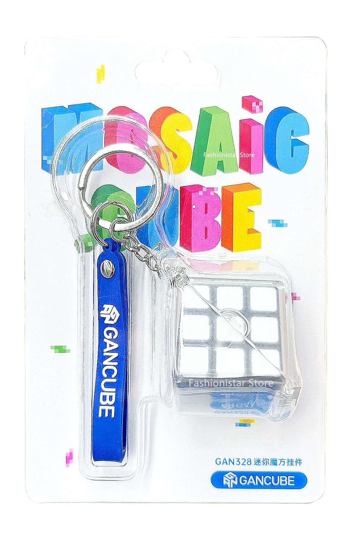 GAN-328 Keychain Cube 3x3x3 Puzzle GAN328 KeyChain Magic Cube 328 Speed Cubes Gift Toy 5