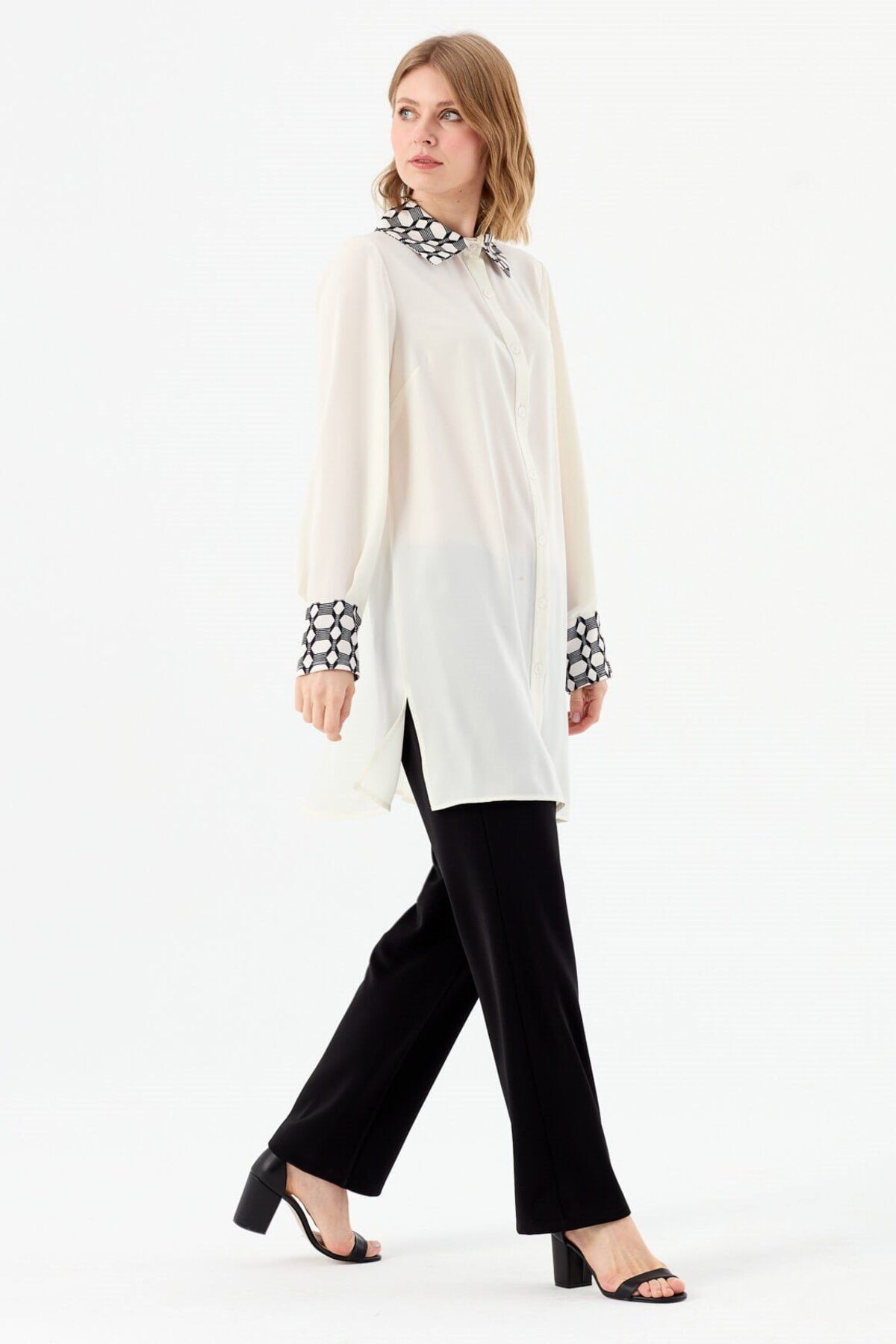 Esswaap-Back Tie Tunic Ecru 4