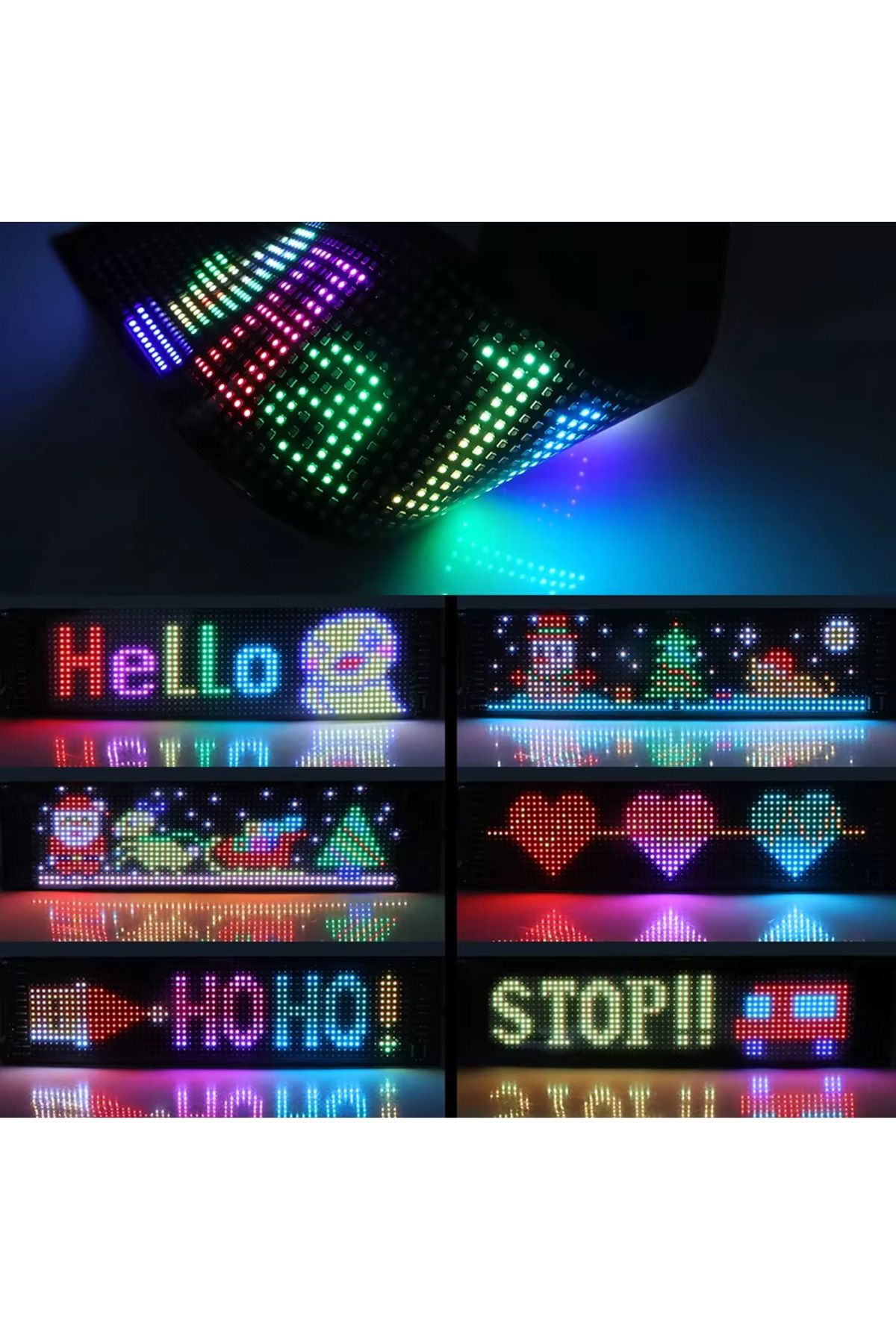 Yeelock-5V USB Smart Led Matrix Pixel - Swipe & Advertising Effect 7X17Cm 5