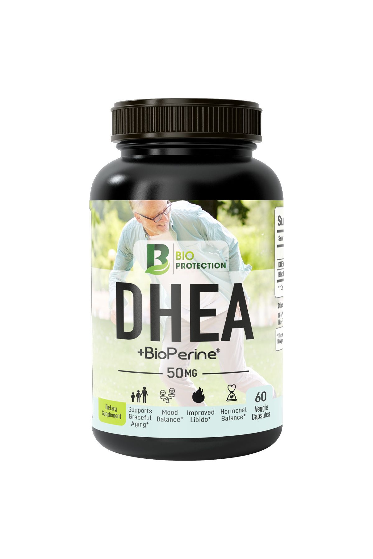BIO PROTECTION-Dhea+Bioperine, 60 Veggie Capsules, 50 mg 1