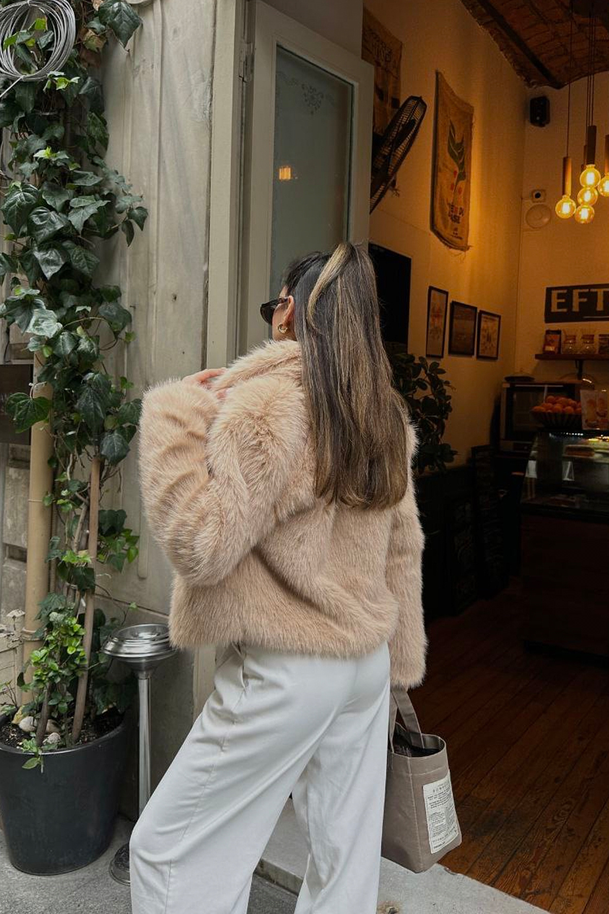 ASEDE-Soft Texture Lined Plump Fur Coat 3