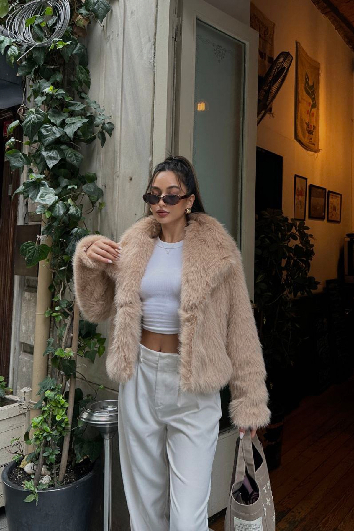 ASEDE-Soft Texture Lined Plump Fur Coat 6