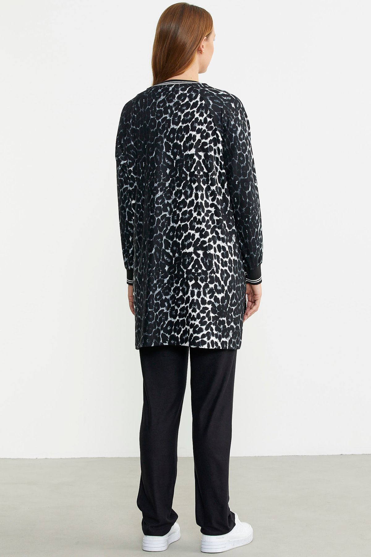 Sementa-Gray Leopard Patterned Tunic and Pocket Set 6