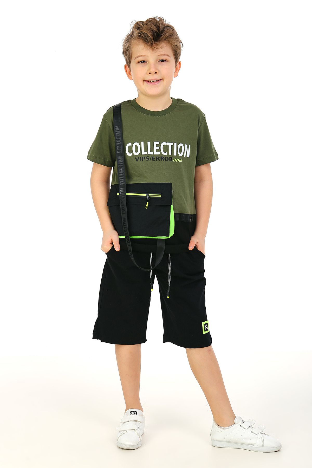 Cansın Mini-Boy's Pocketed Shorts Suit 5-9 Years 14098 3