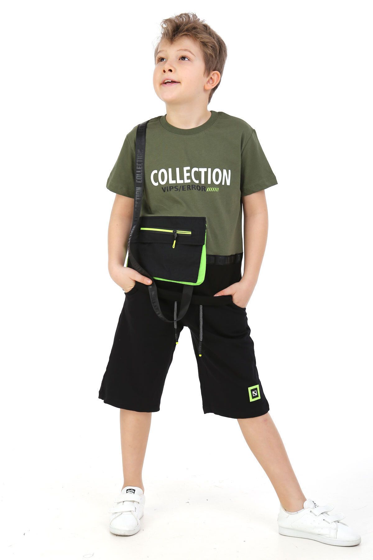 Cansın Mini-Boy's Pocketed Shorts Suit 5-9 Years 14098 1