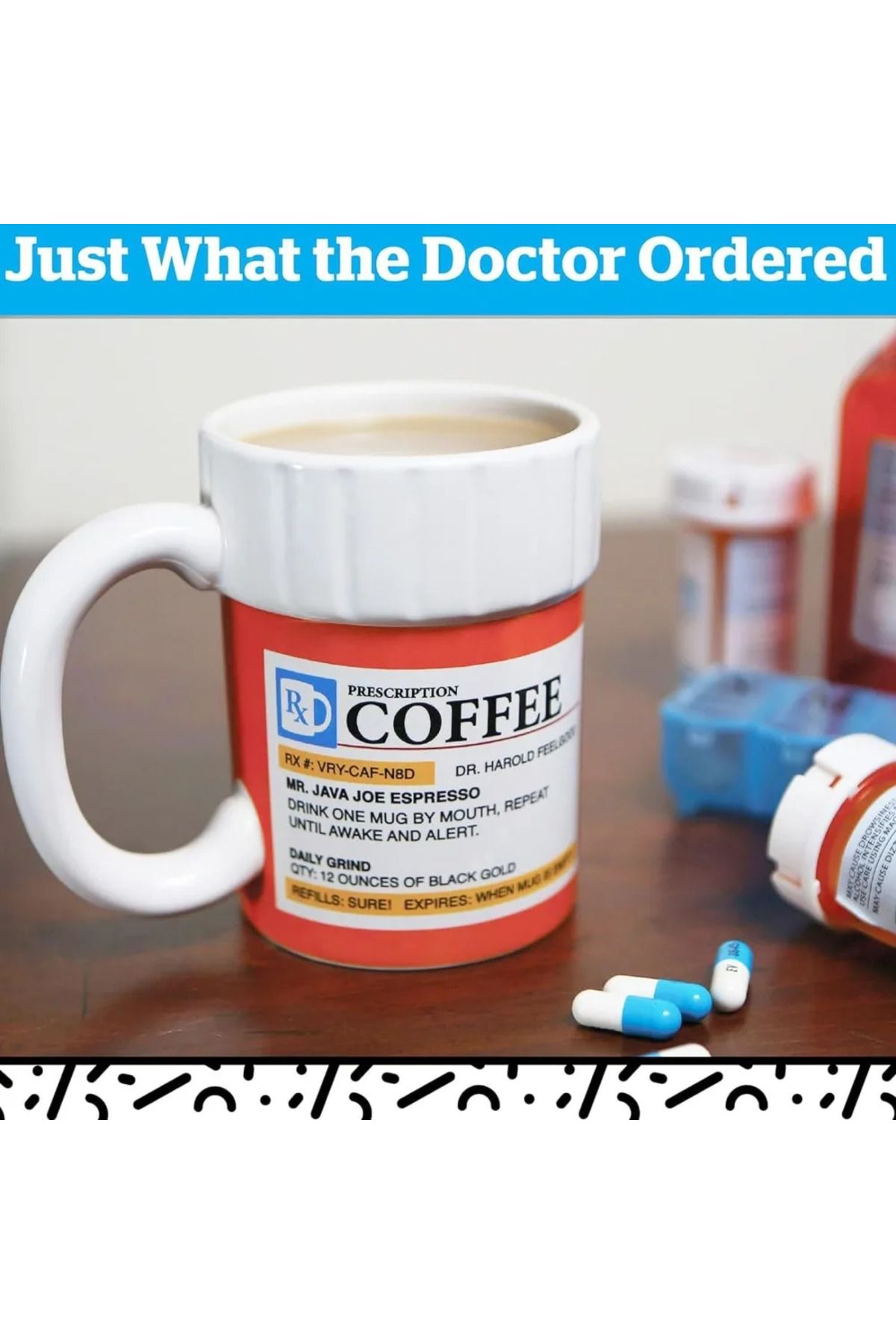 Choice-The Prescription Coffee Mug –milk Cup Hilarious 12 Oz Ceramic Coffee Cup in The Shape of A Pill B... 2