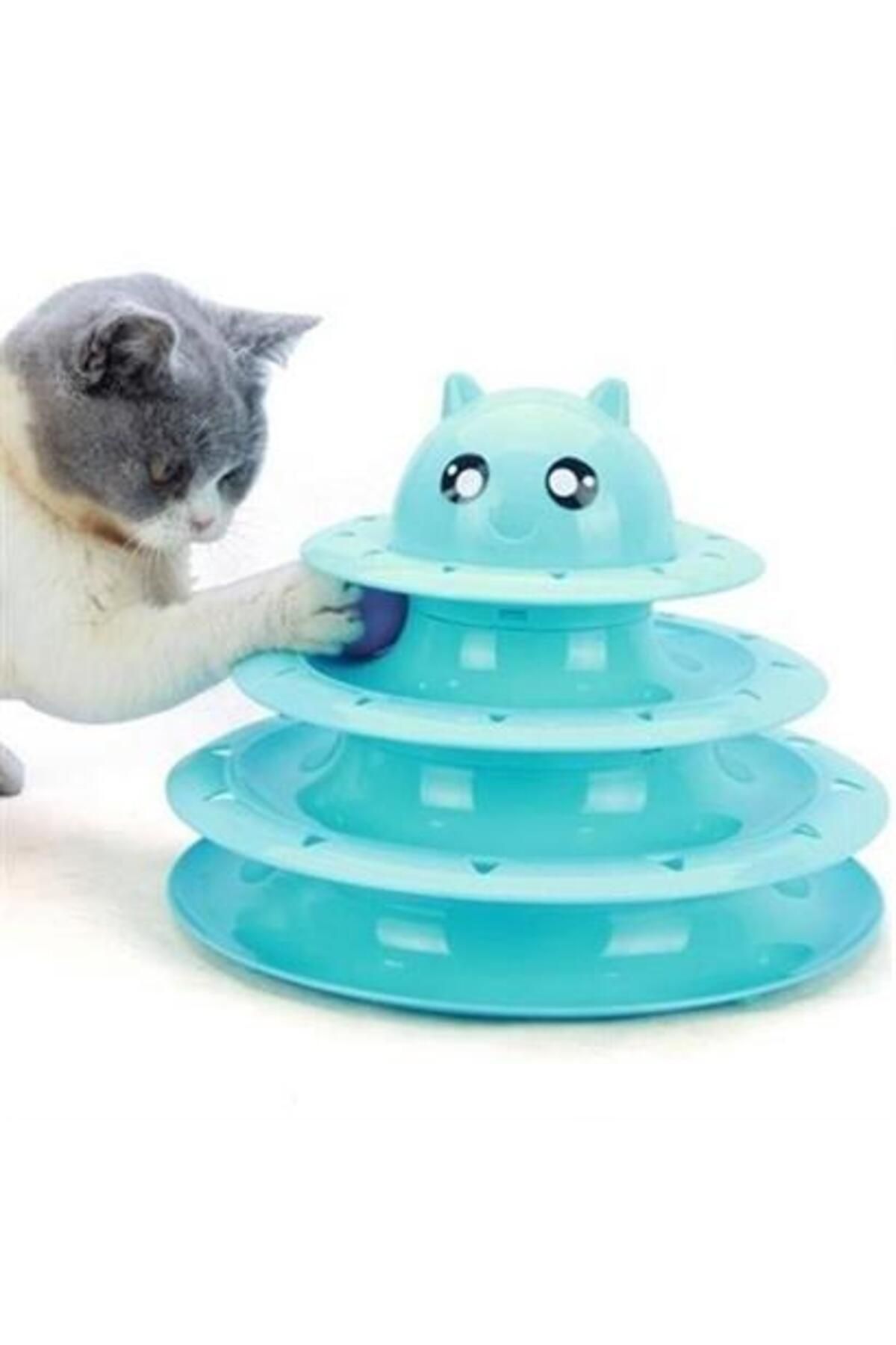 Tenda-Three Storey Tower Of Tracks Cat Toy Set - Fun Cat Game 1
