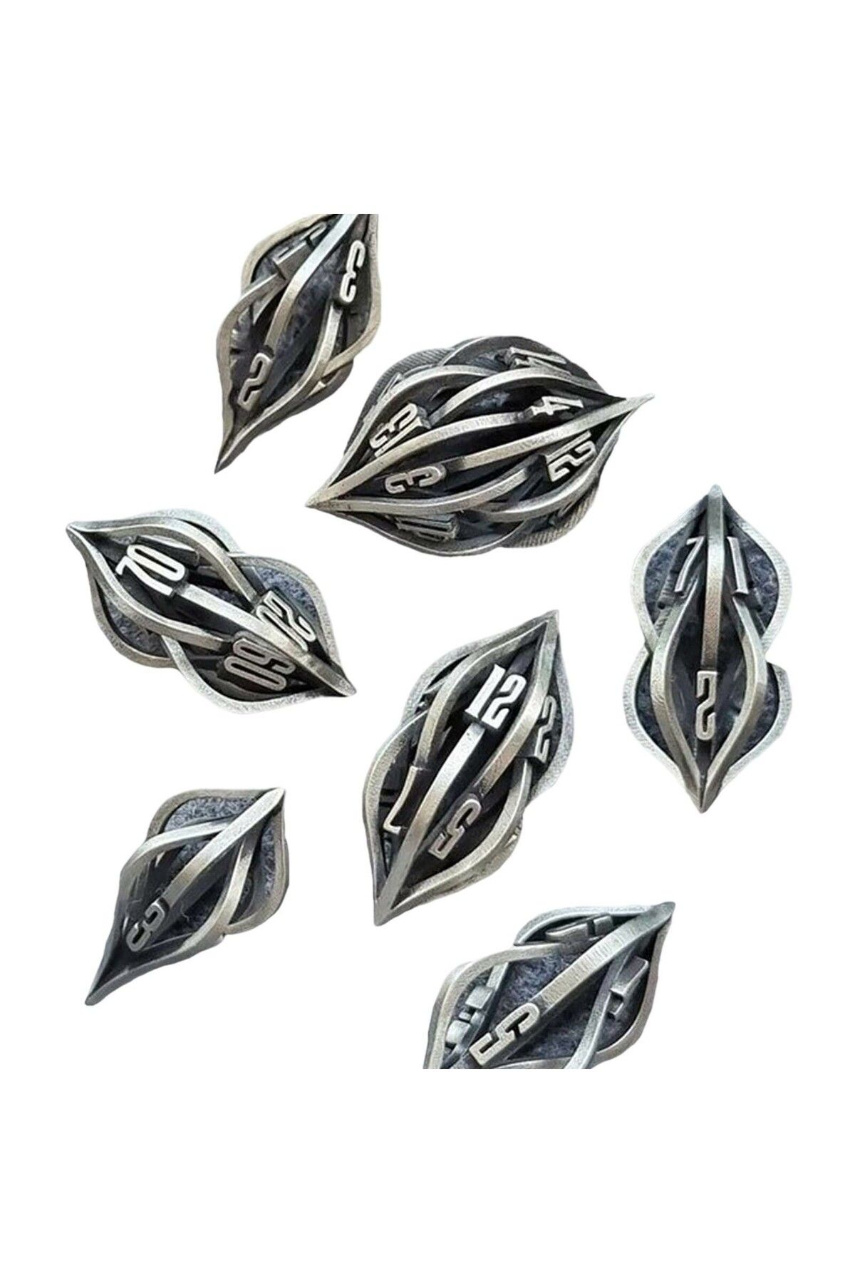 Choice-The Arcanum Dice Set 7PCS DND Dice 3D Metal Printed Metal Dice, RPG Dice For Tab 3