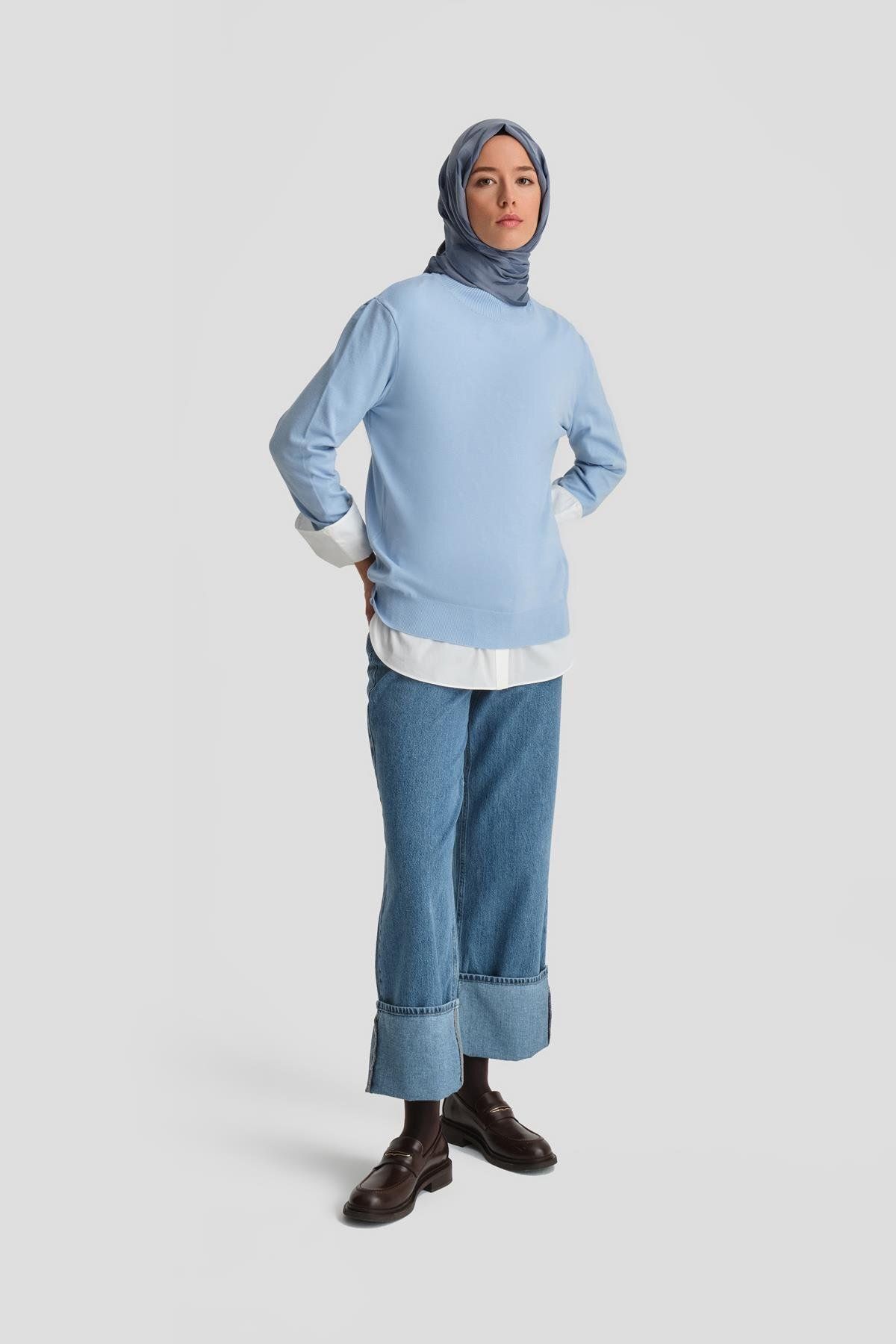 شلوار جین 24kd3410 آبی روشن Armine