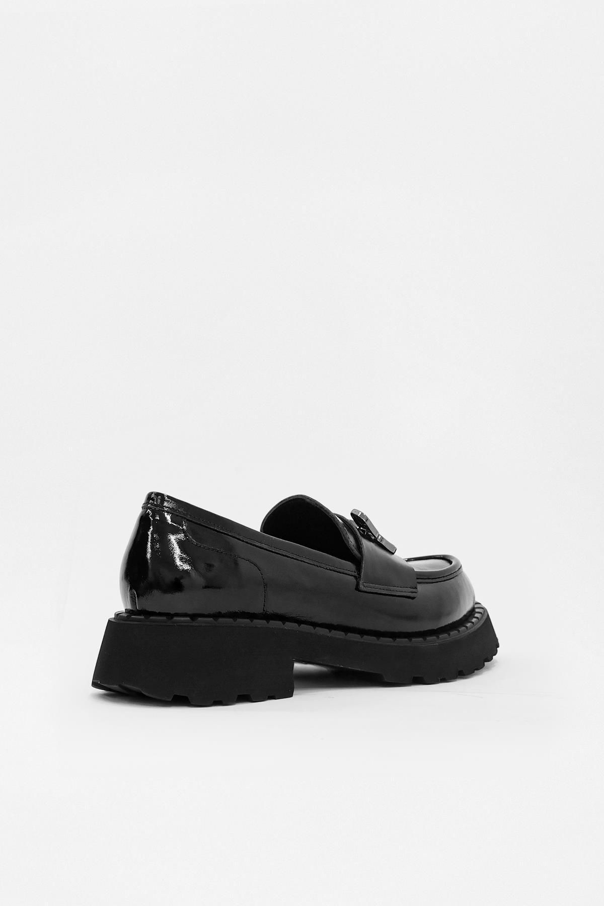 NILUFARR-Hera Piele Lacuita Neagra - Mocasini de dama din piele naturala 4