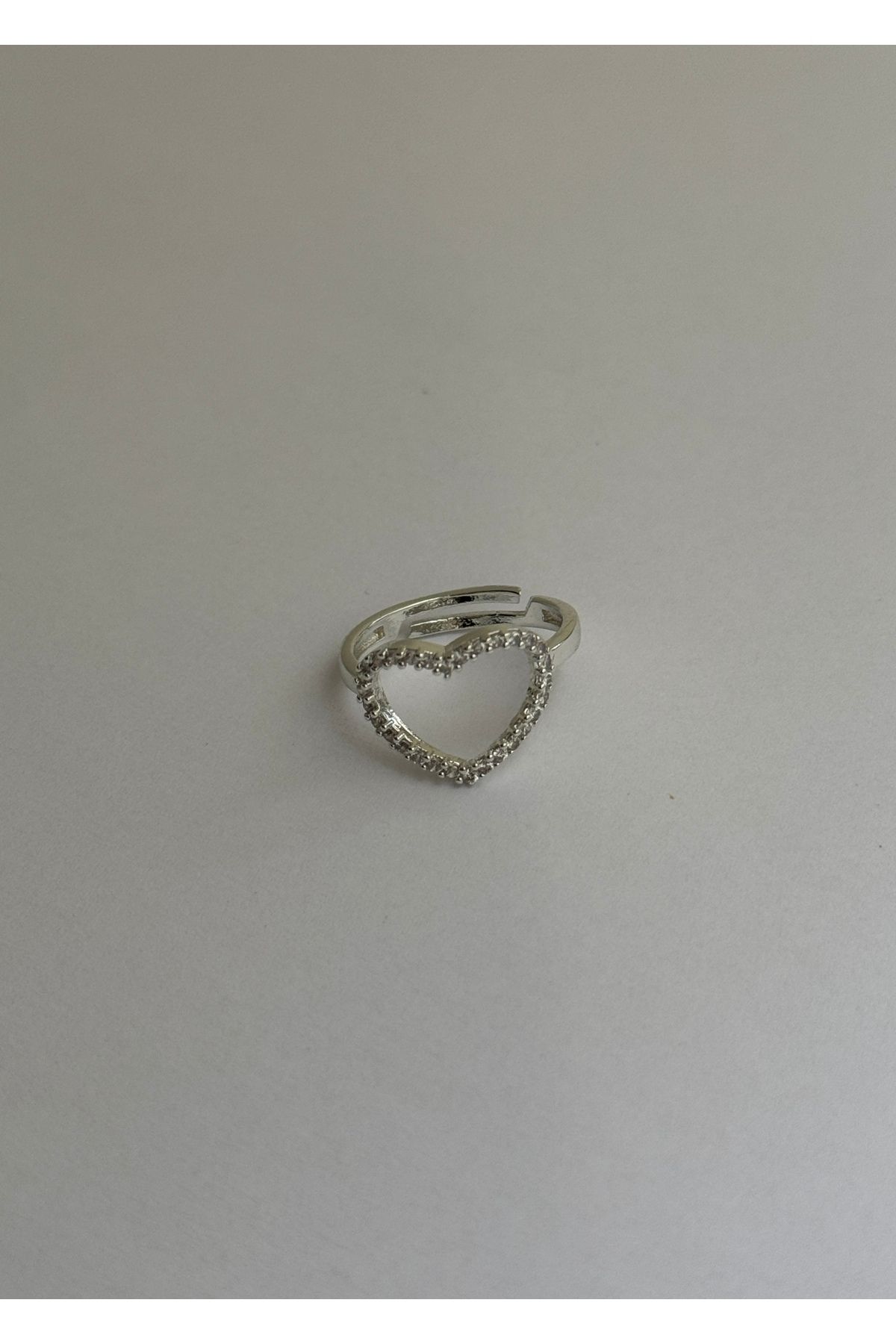 KİLİGİSTANBUL-Adjustable Hollow Inside Heart Ring 2