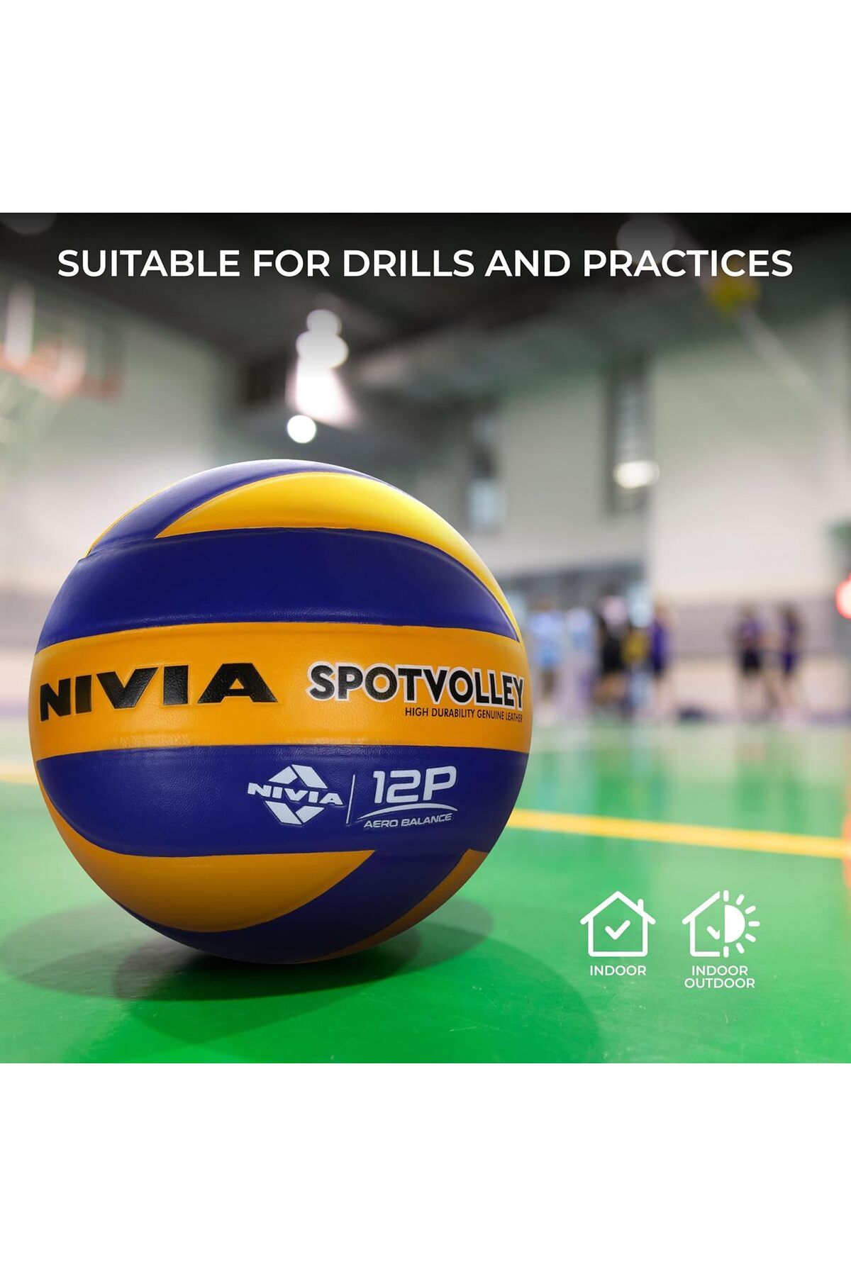 Nivia-VB-492 Spot Volleyball, Size 4, Rubber, Multicolour 5