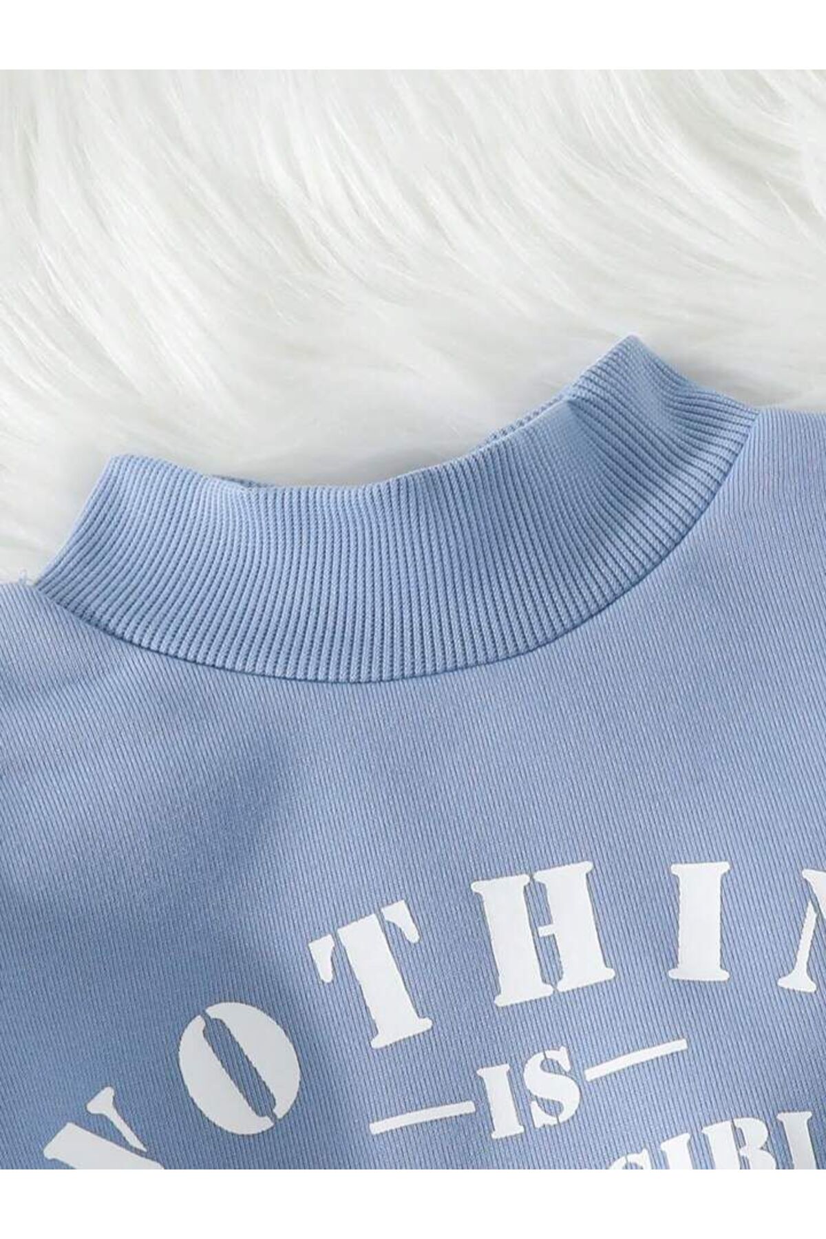 Machetta Çocuk Nothing  Baskılı Boğazlı Sweatshirt Eşofman Takımı fotoğrafı 2 (önizleme)