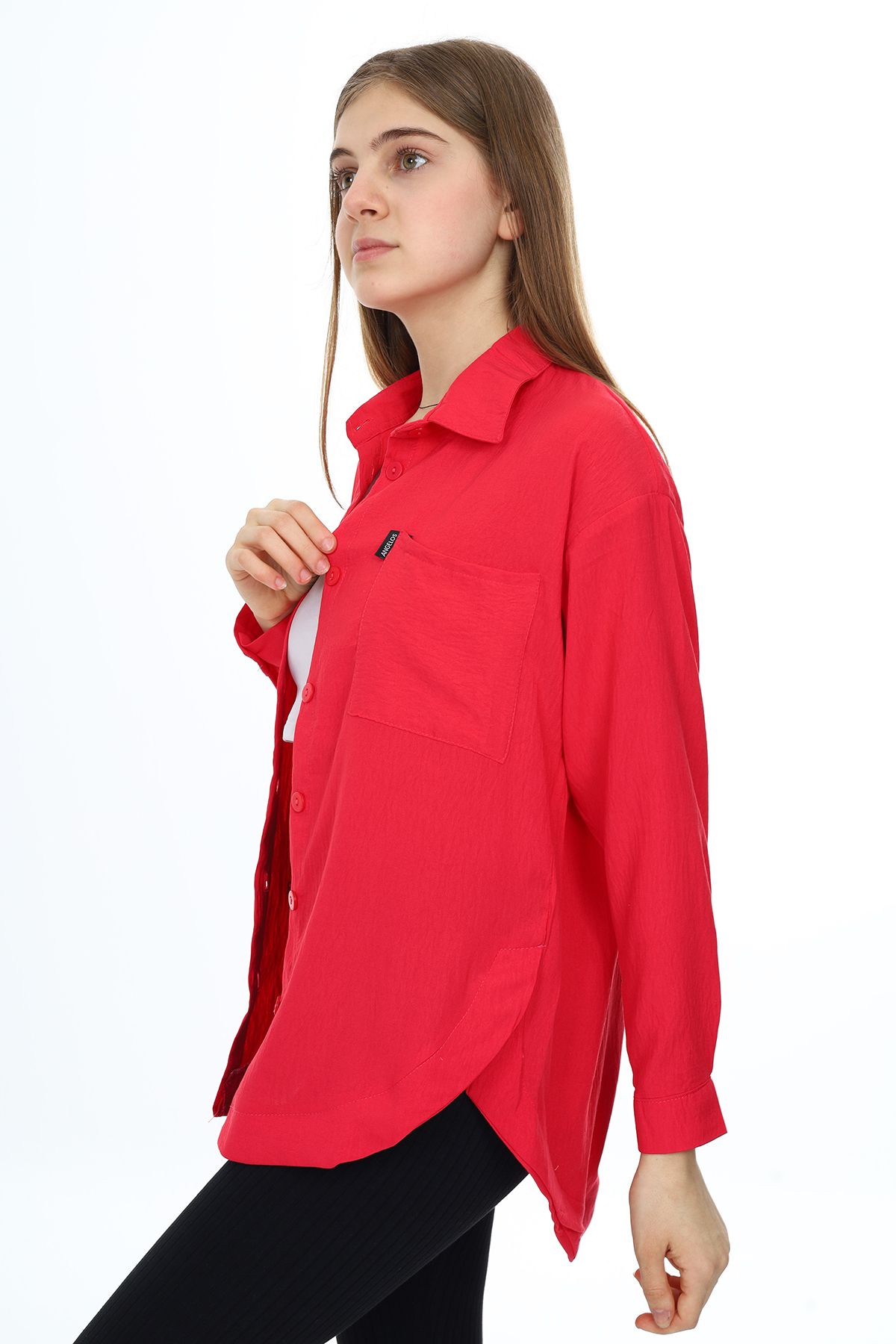 Cansın Mini-Cămașă pentru fetiță, cu nasturi, cu imprimeu ursuleț fucsia, cu fante 18415 2
