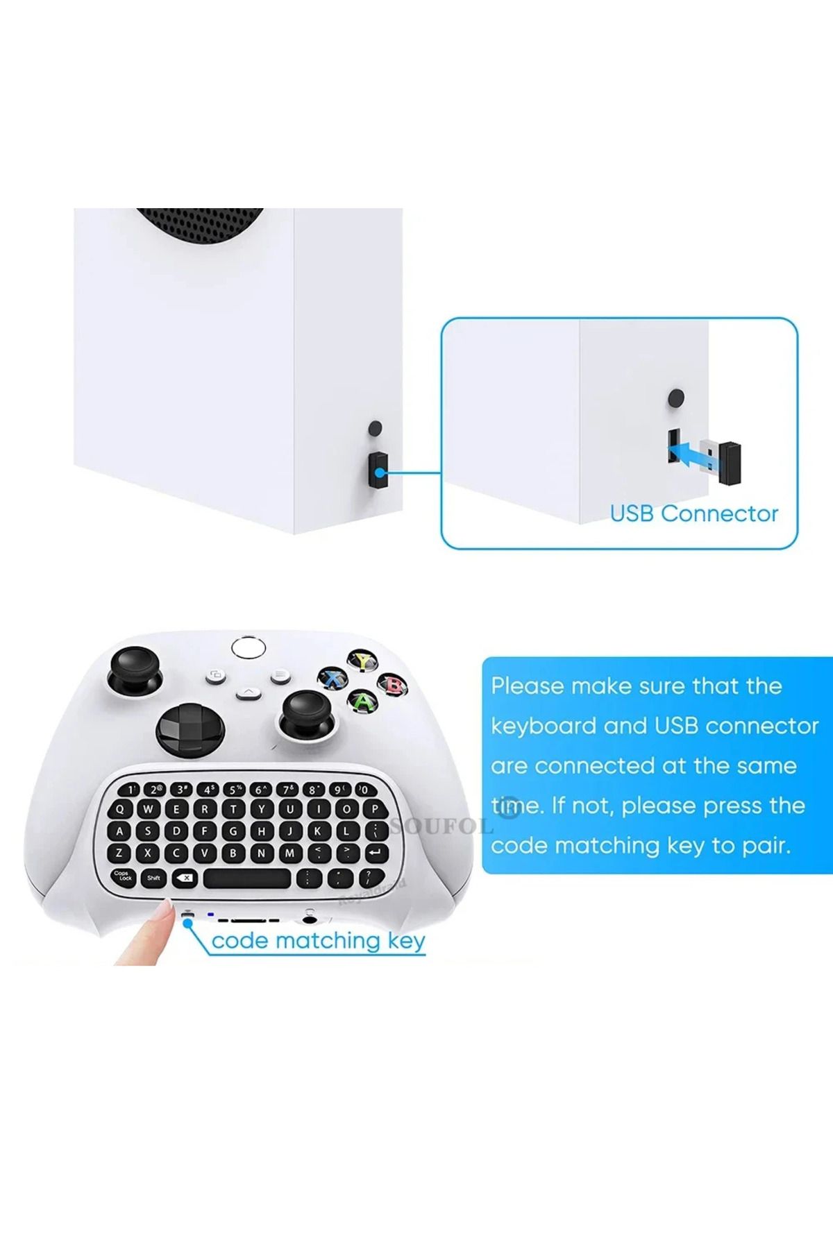 Choice-Wireless 2.4Ghz Mini Controller Keyboard Gaming Chatpad with Audio/Headset Jack for Xbox Series X... 5