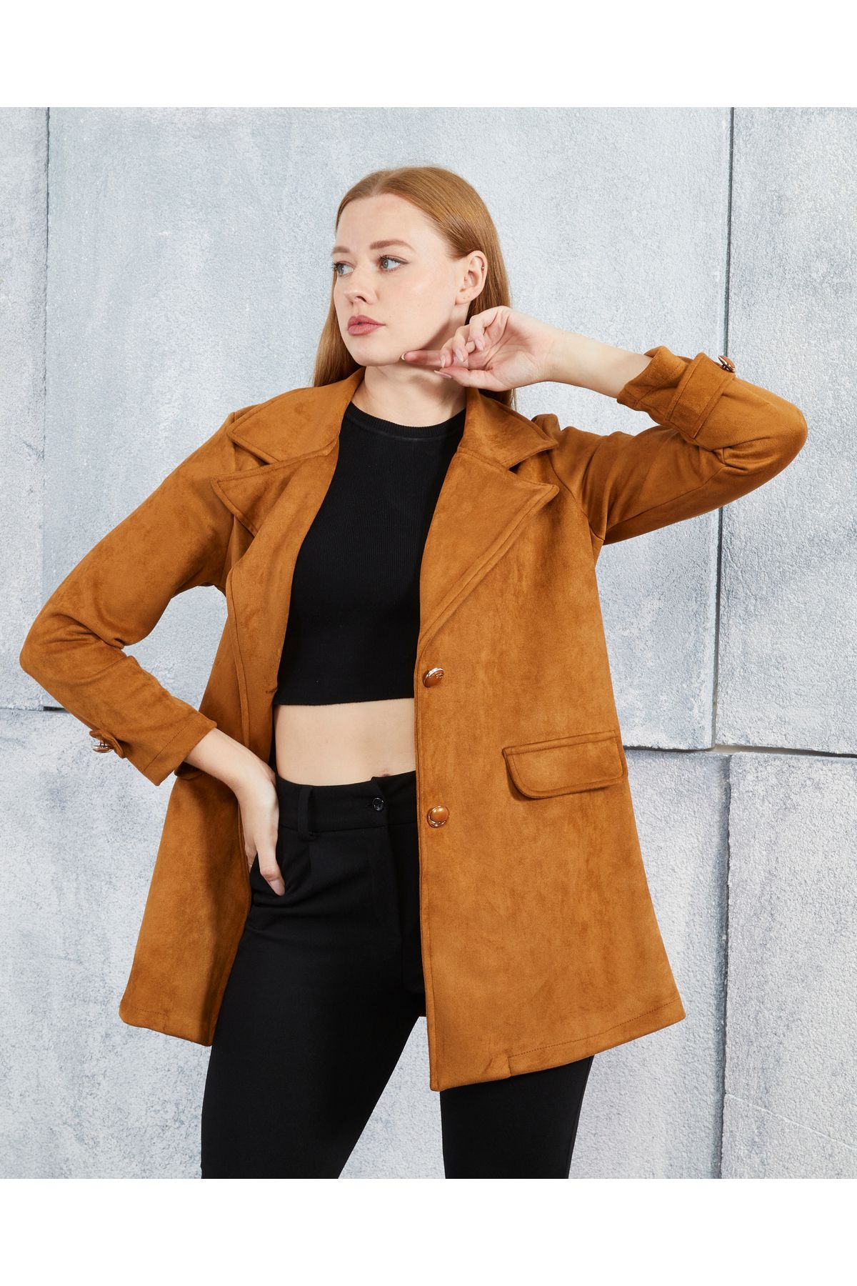 Fashionbox-Suede Unlined Jacket 7