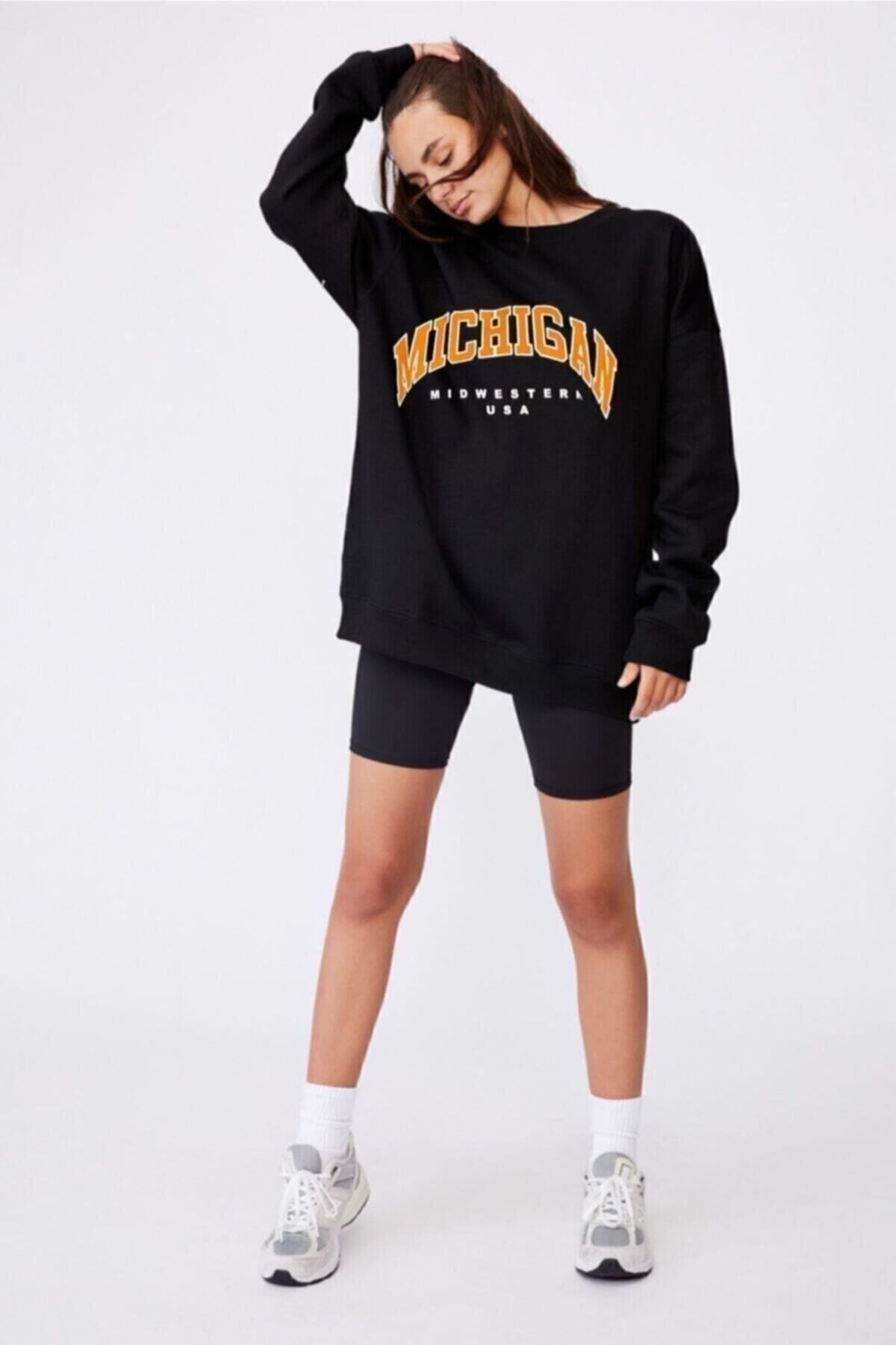 M&A ONE PİECE Michigan Sweatshirt Oversize