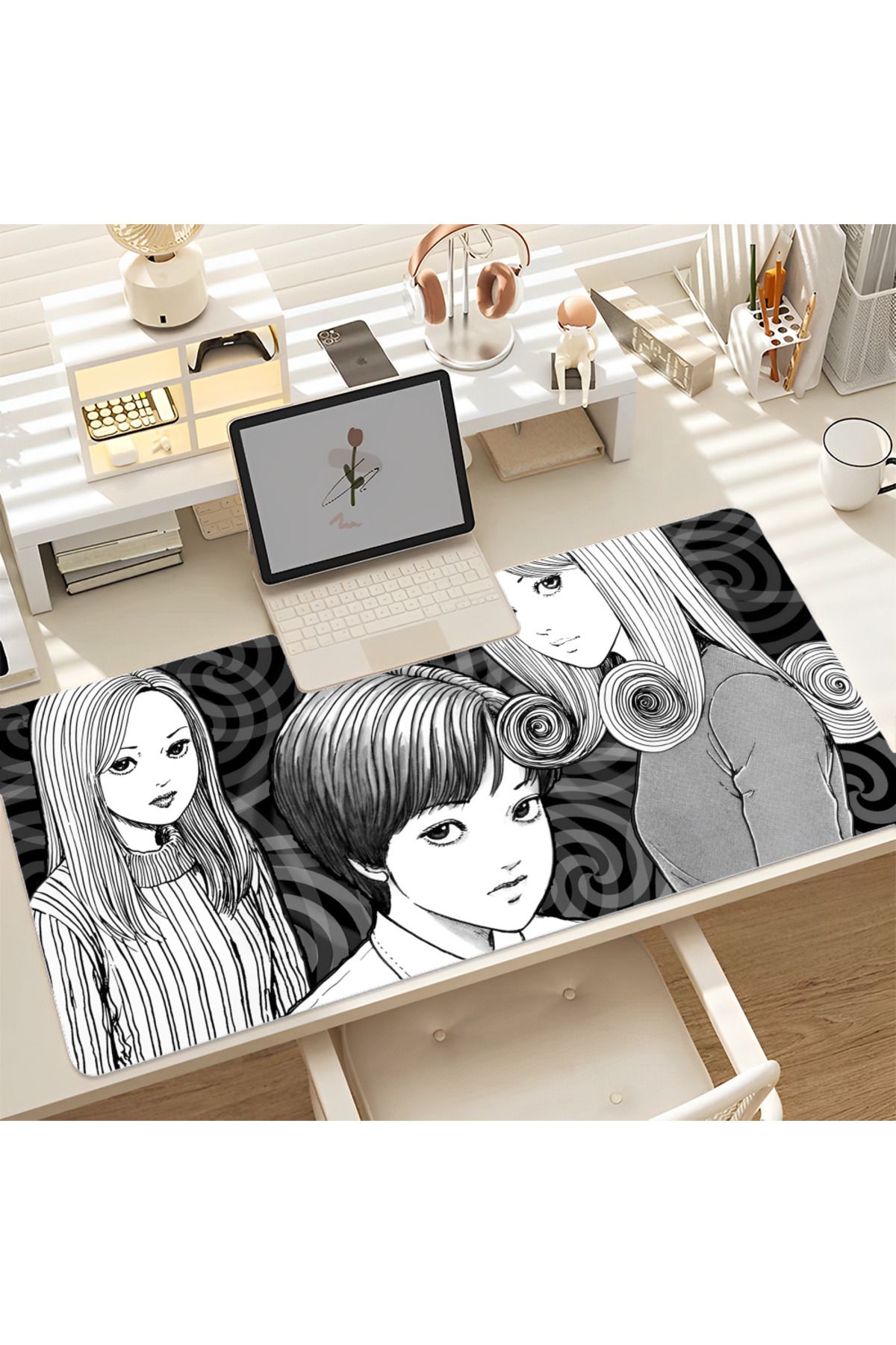 Choice-Junji Ito Mousepad Anti-Slip Thickened Mouse Pad Oversized Gaming Keyboard Notebook Table Mat for... 5
