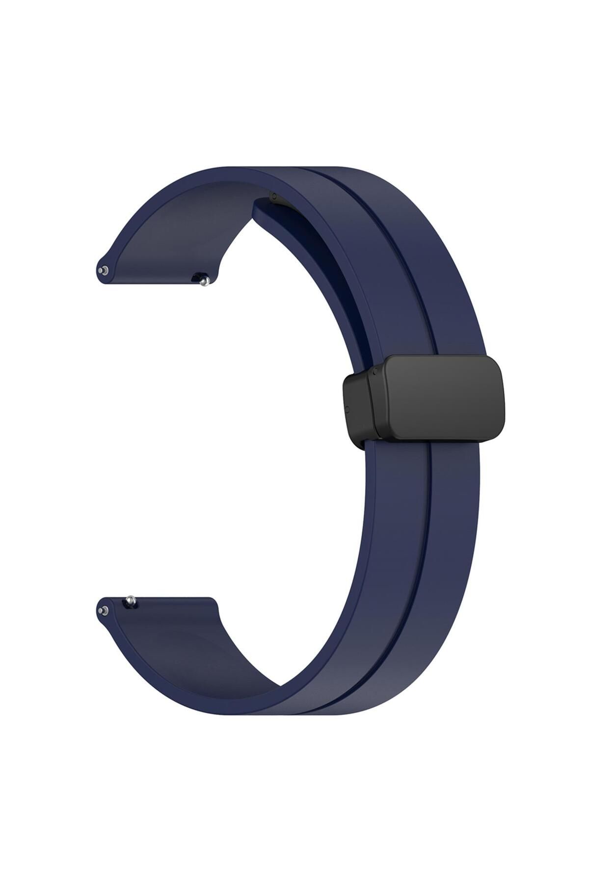Microsonic Huawei Watch 5 46mm Kordon Ribbon Line Lacivert