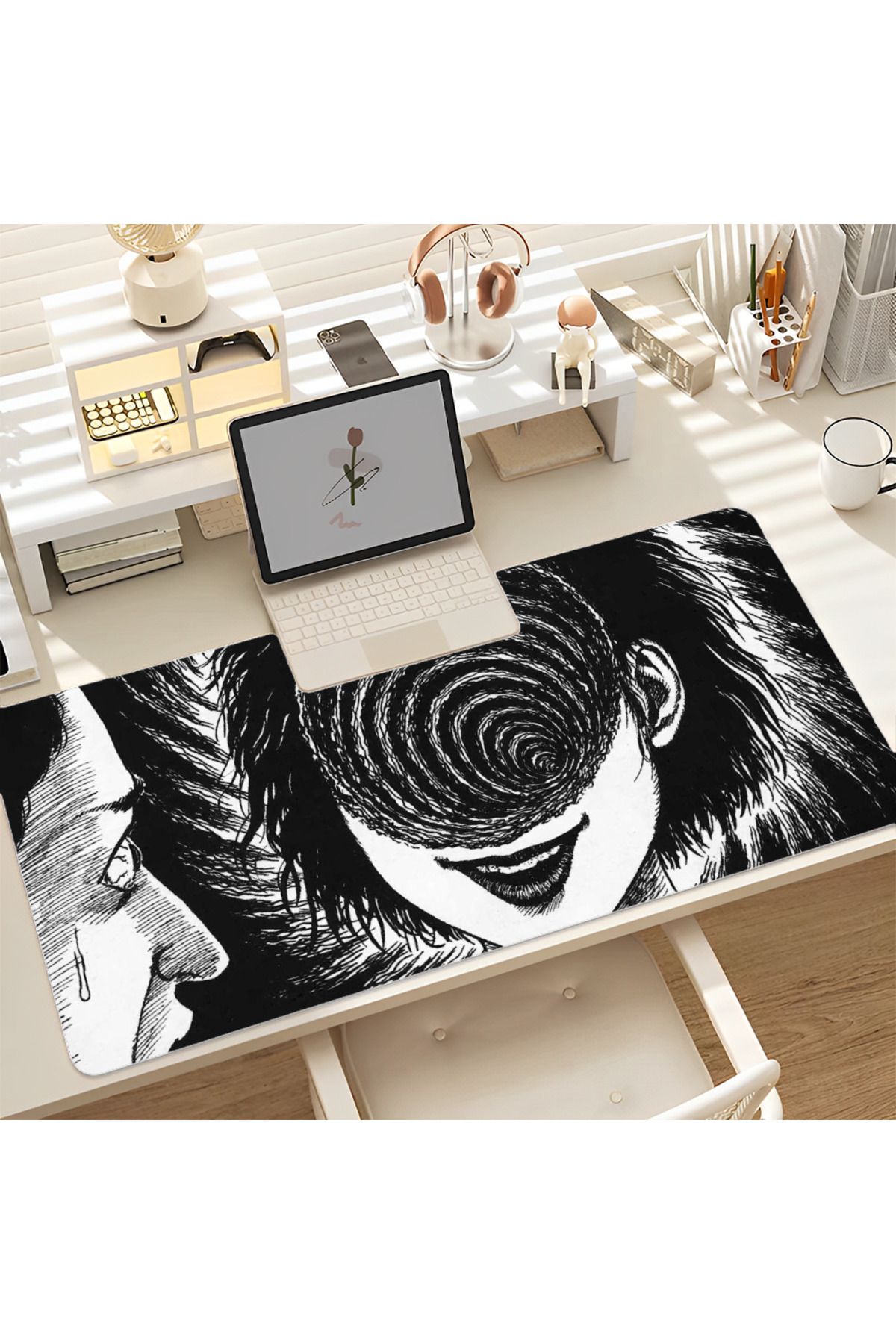 Choice-Junji Ito Mousepad Anti-Slip Thickened Mouse Pad Oversized Gaming Keyboard Notebook Table Mat for... 4
