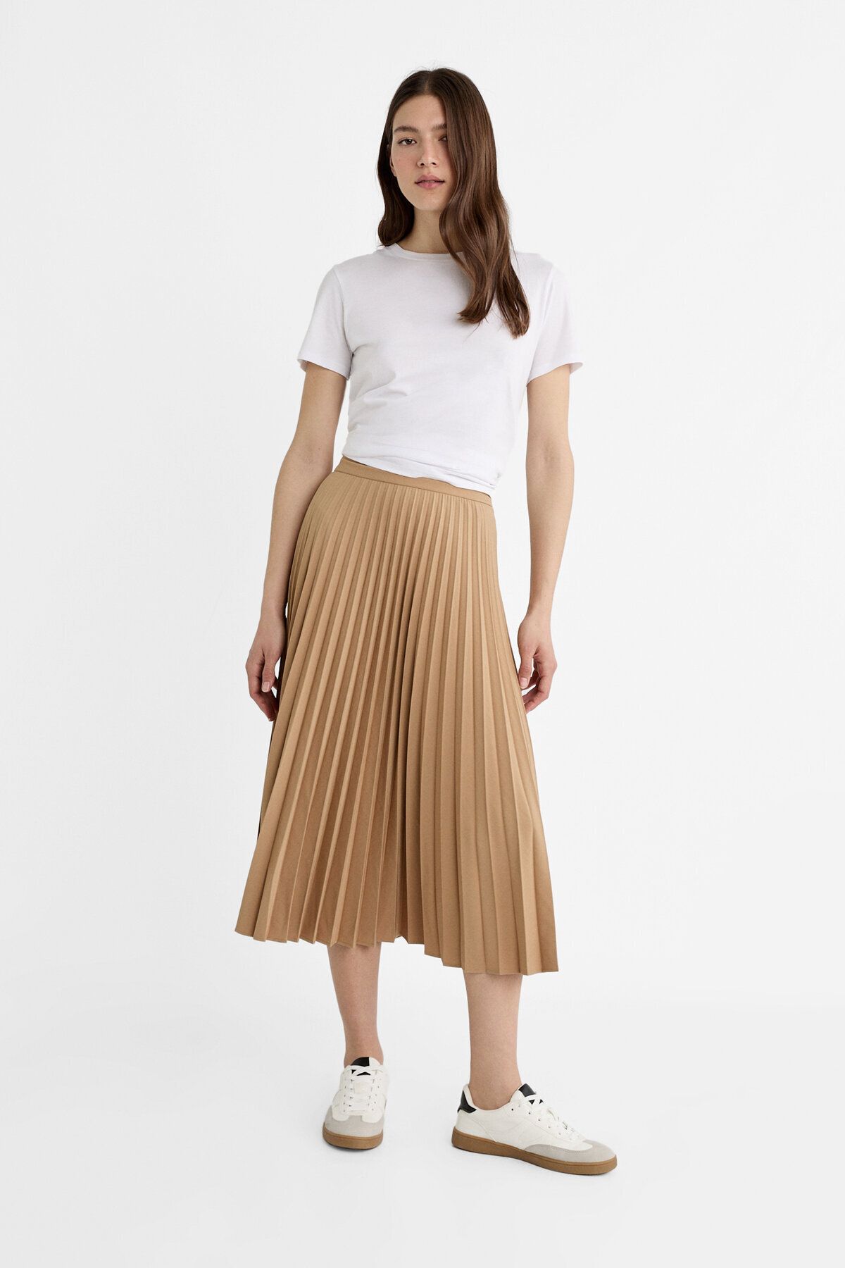 Stradivarius-Pleated midi skirt 2