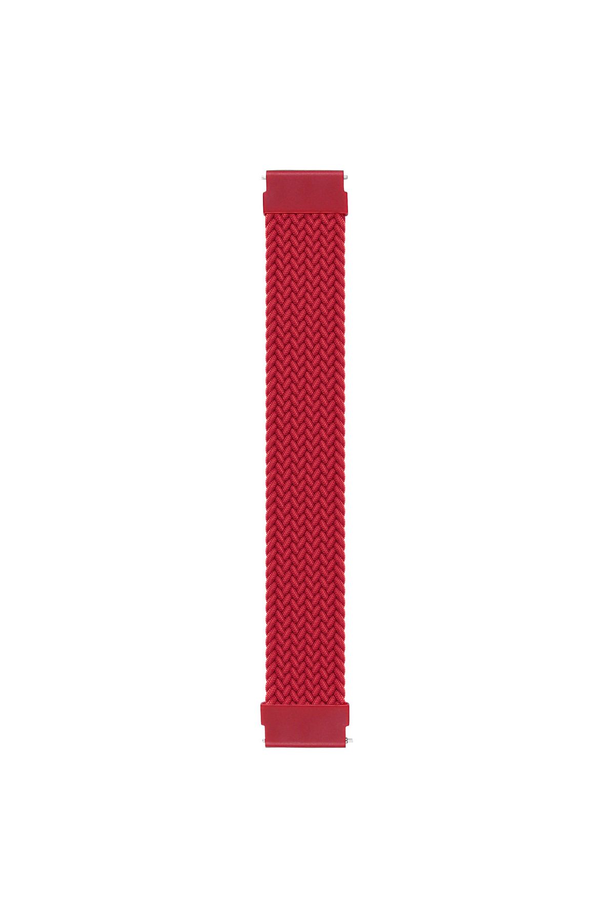 Microsonic Huawei Watch 5 46mm Kordon, (Medium Size, 155mm) Braided Solo Loop Band Kırmızı