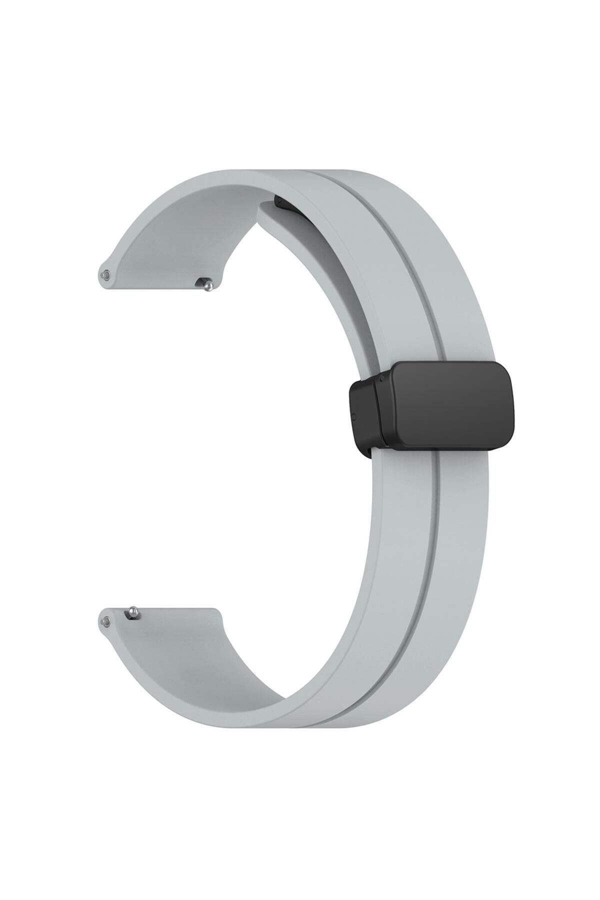 Microsonic Huawei Watch 5 46mm Kordon Ribbon Line Gri