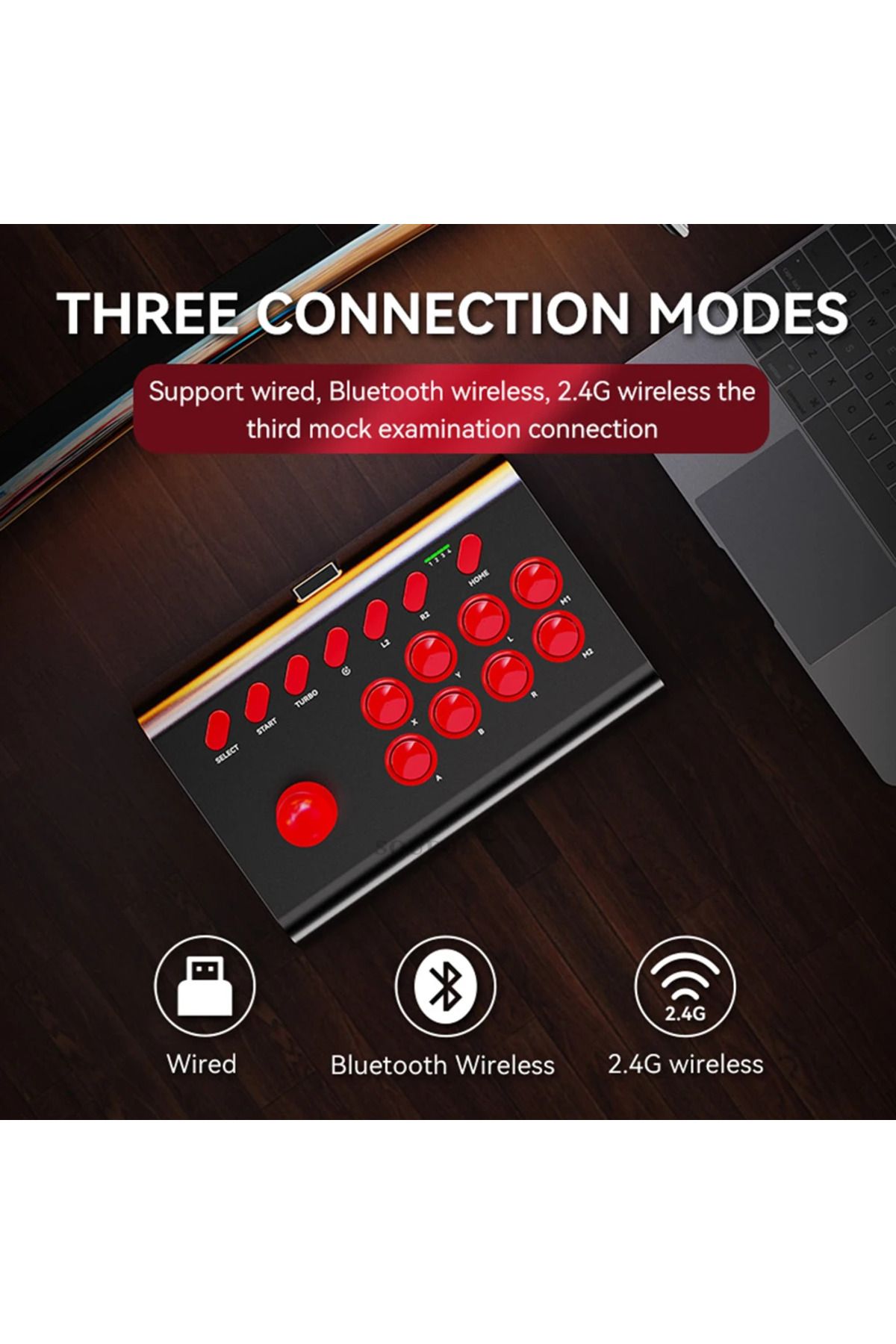 Choice-Y02 Wireless Arcade Games Control Rocker for PS4 Switch Console Controller PC TV Android iOS Phon... 4