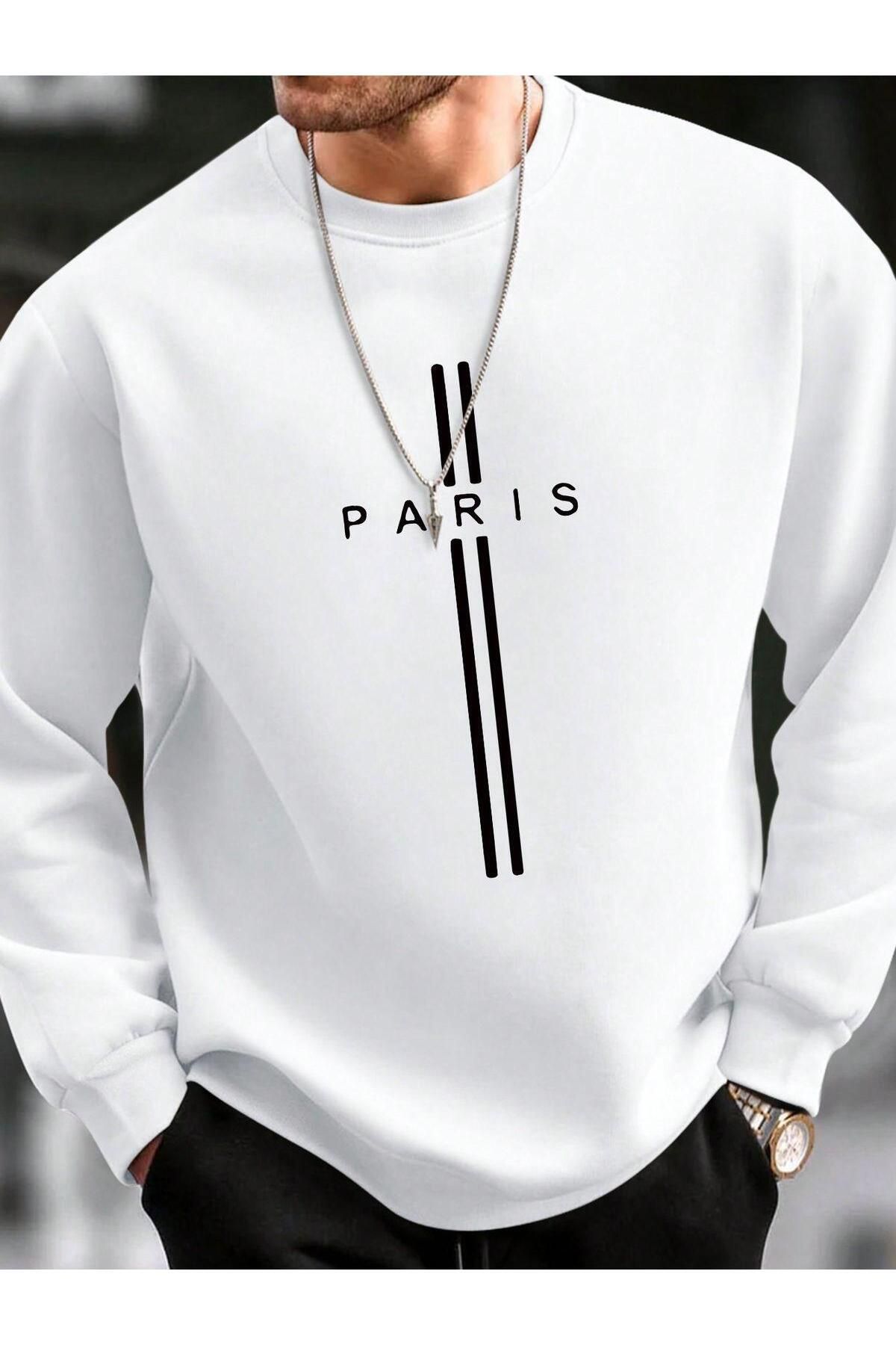 KUAS-Vertical Paris Printed Sweatshirt 1