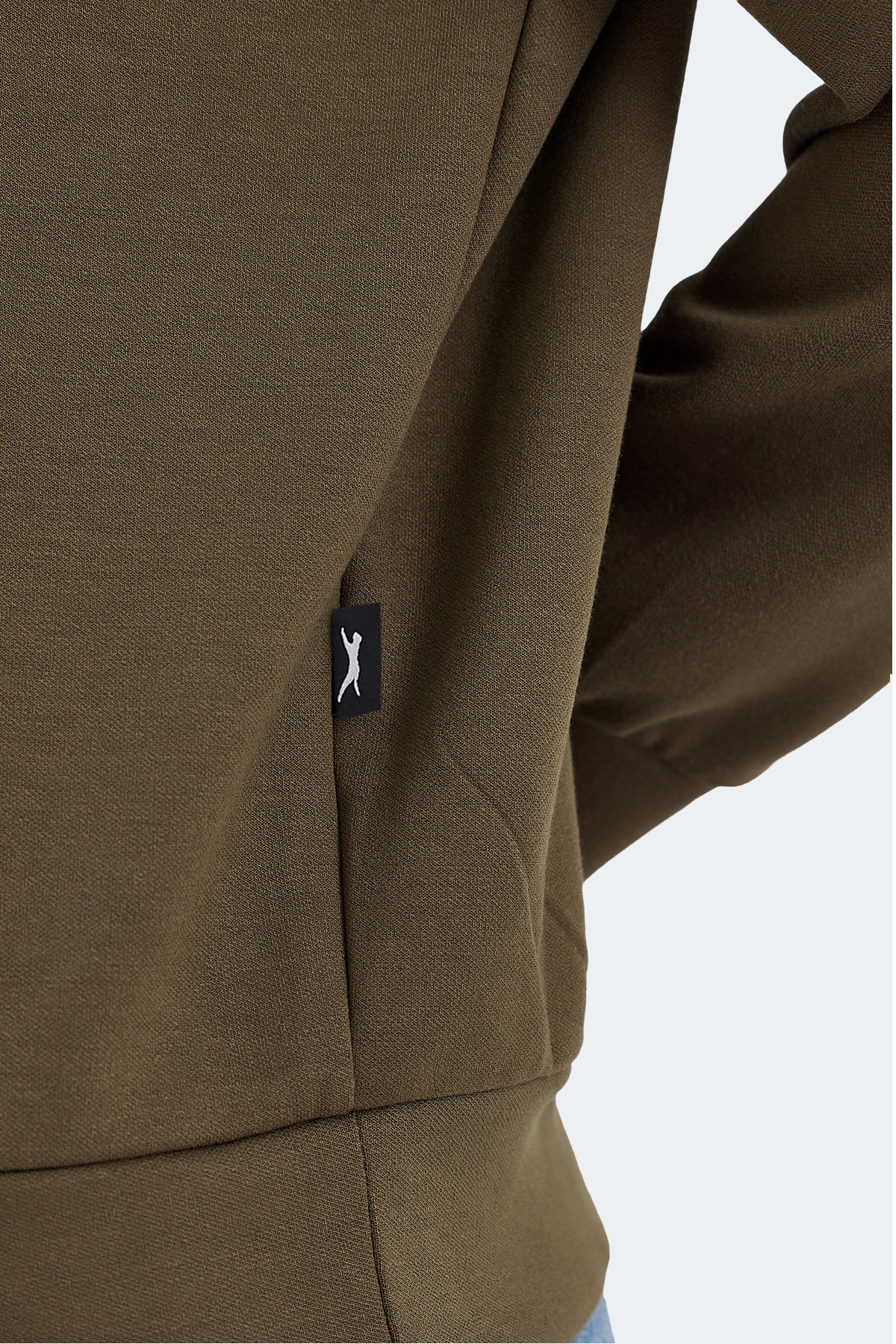 Slazenger VIDAL Oversize Kadın Dik Yaka Oversıze Haki Sweatshirt görsel 5