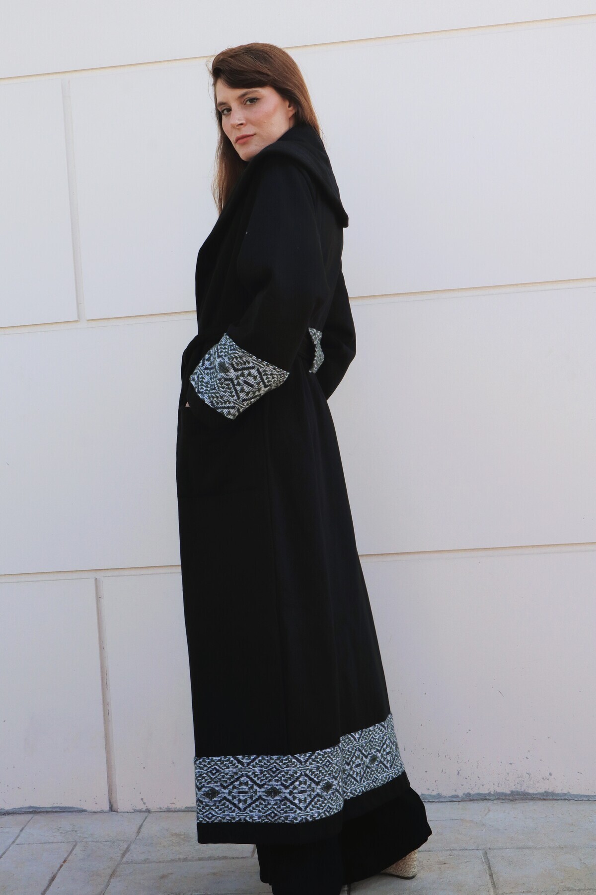 Su Koleksiyon Ozan Boho Stil Maksi Palto görsel 4