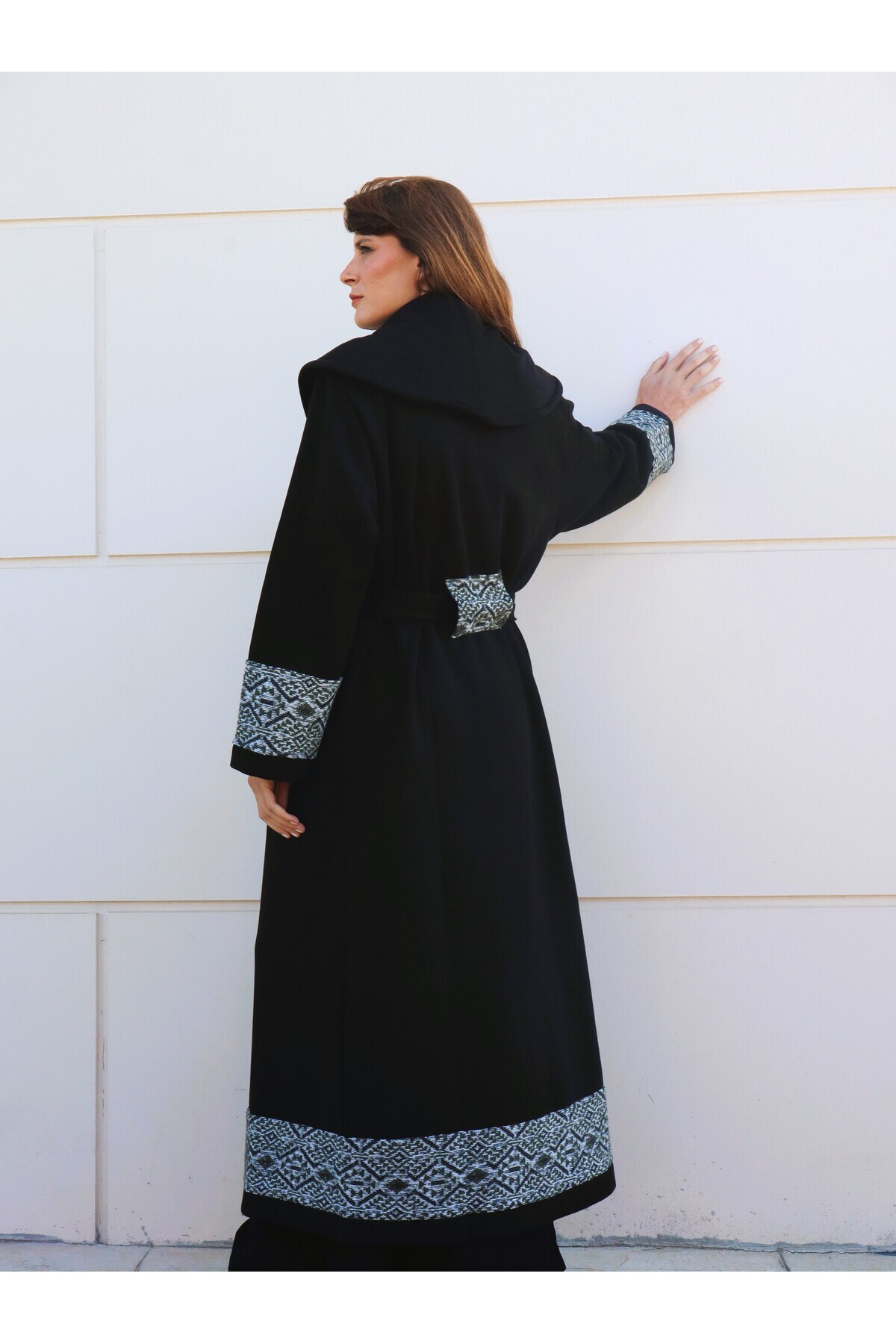 Su Koleksiyon Ozan Boho Stil Maksi Palto görsel 3