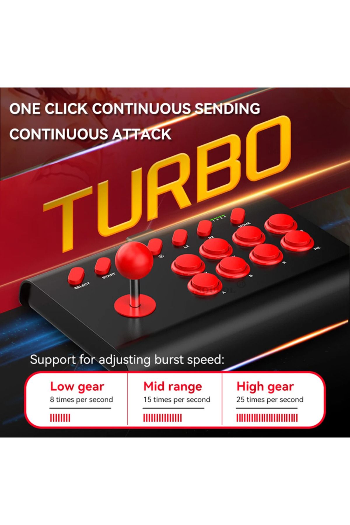 Choice-Y02 Wireless Arcade Games Control Rocker for PS4 Switch Console Controller PC TV Android iOS Phon... 5