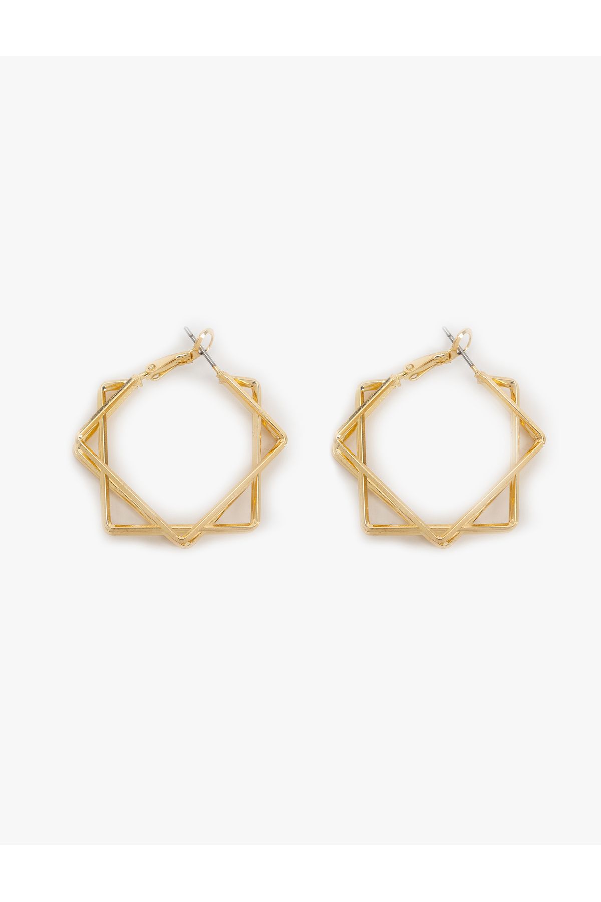 Koton-Geometric Steel Hoop Earrings 1