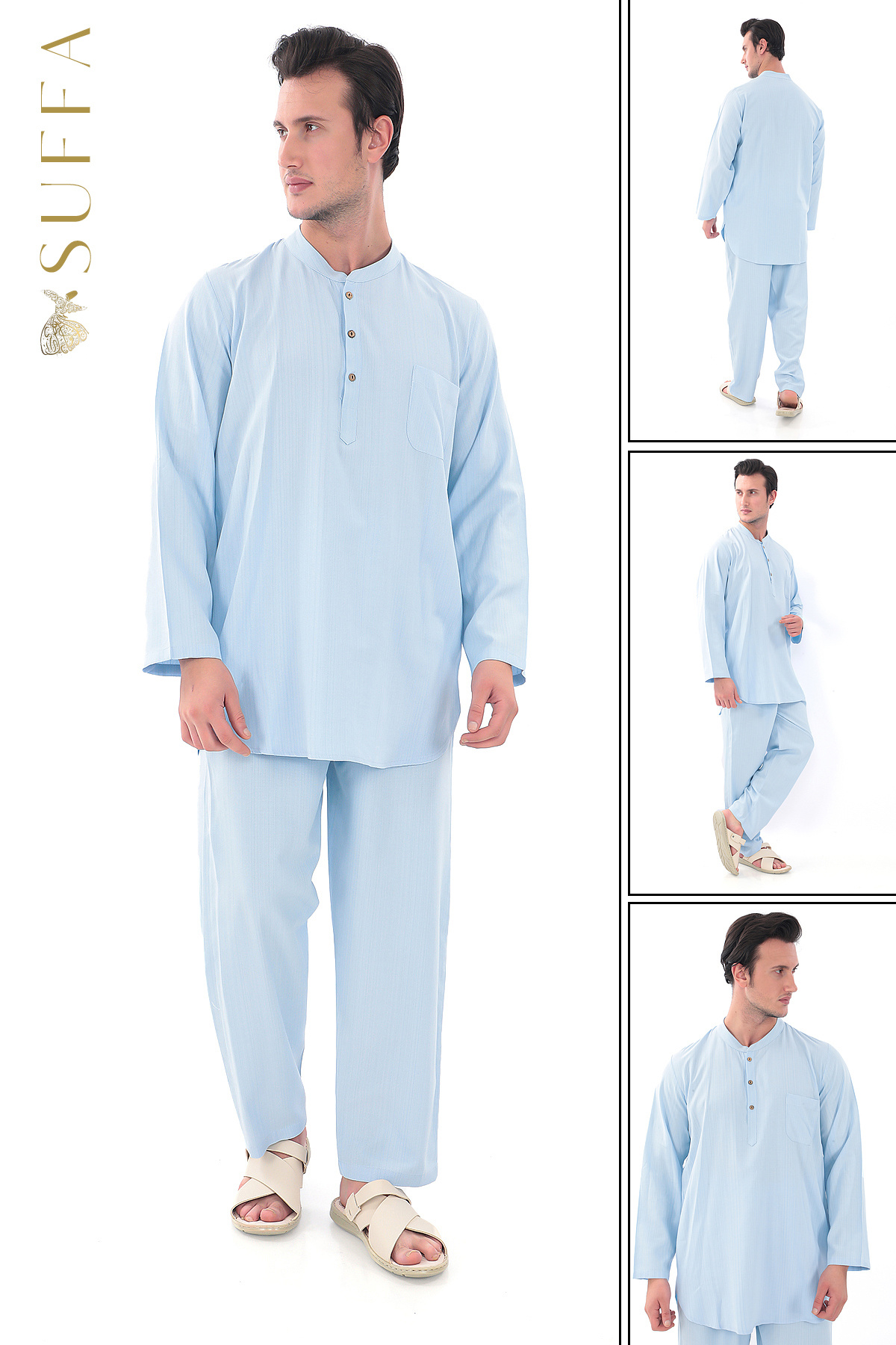 Suffa-Lux Men's Bottom Top Set - 100% Cotton 6
