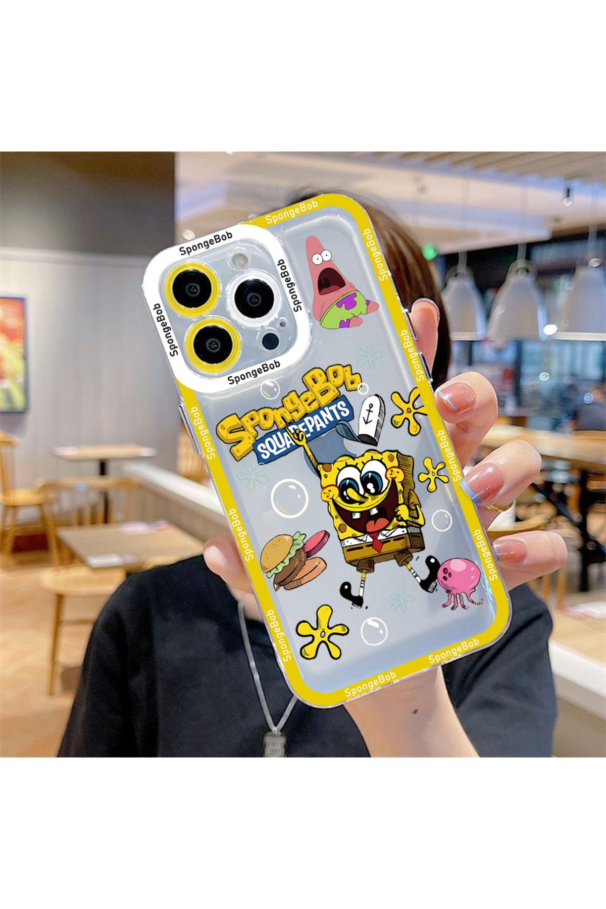 Choice-S-SpongeBob SquarePants Phone Case For iPhone 15 14 13 12 Mini 11 Pro Max X XR XS 7 8 SE Plus Sof... 3