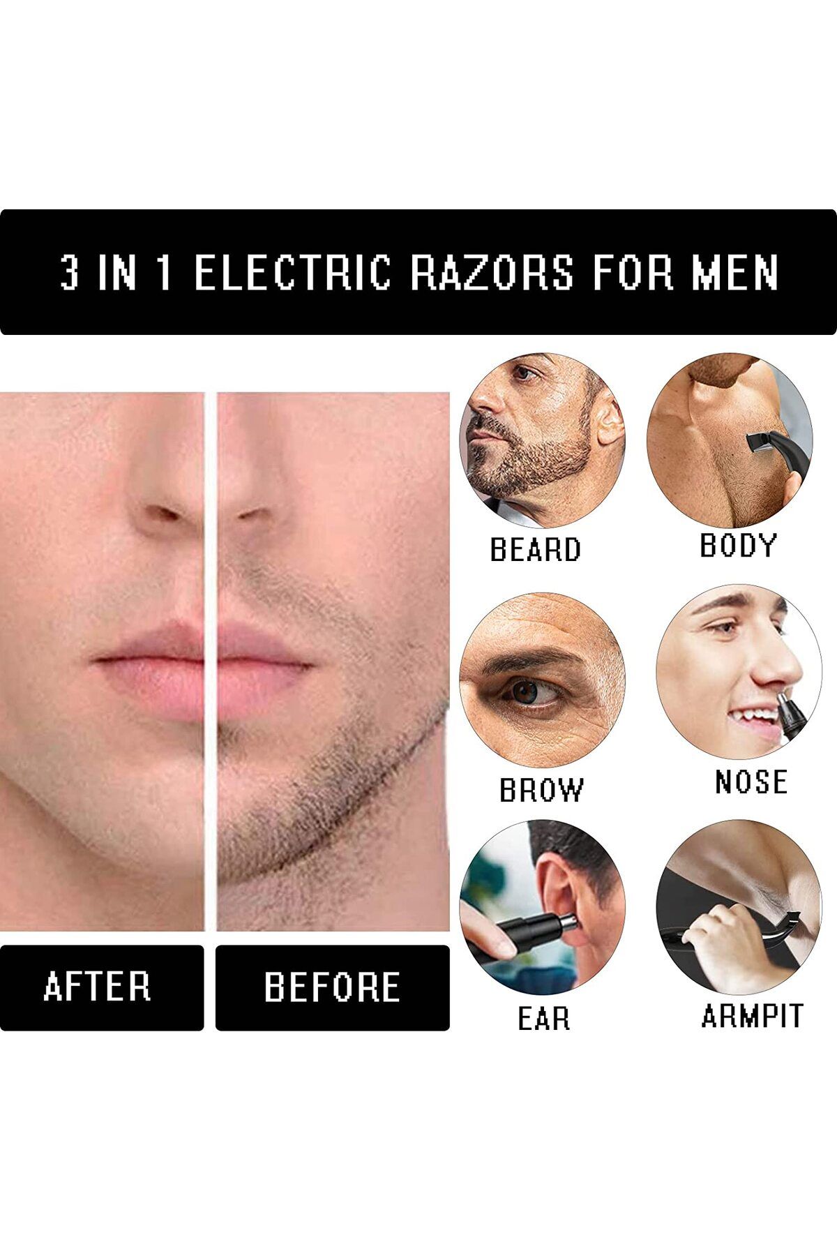 Choice-Intimate Areas Haircut Precision Shaver Men Bikini Line Sensitive Razor Balls Eggs Pubic Hair Sha... 7