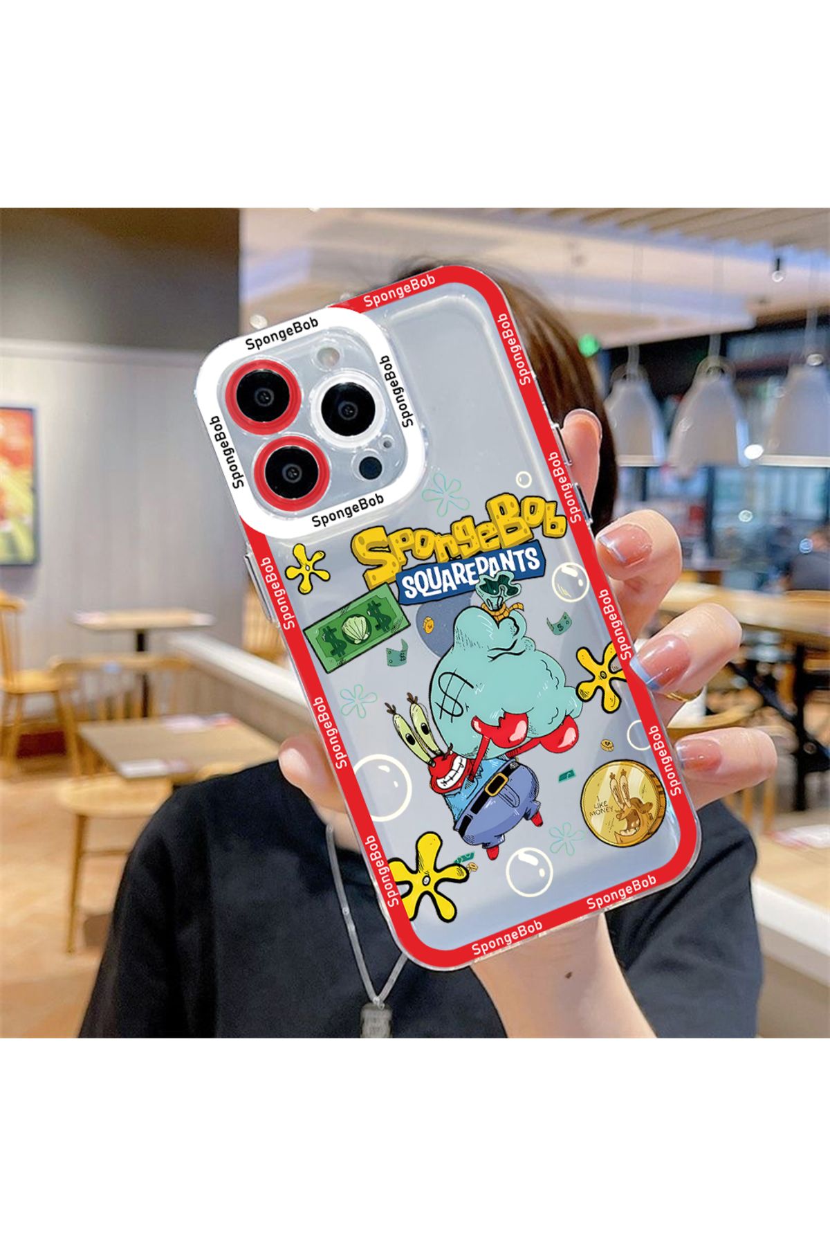 Choice-S-SpongeBob SquarePants Phone Case For iPhone 15 14 13 12 Mini 11 Pro Max X XR XS 7 8 SE Plus Sof... 6